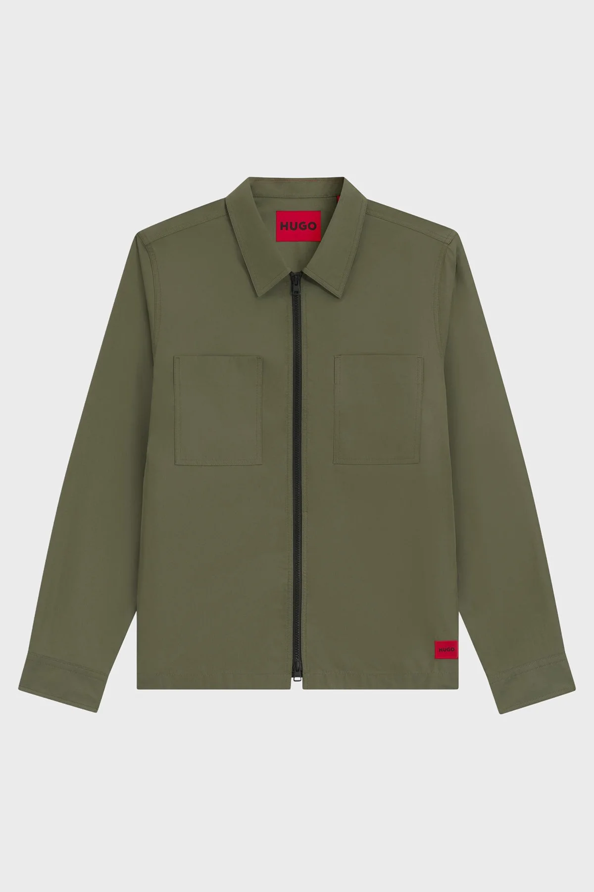 Hugo Pamuk Karışımlı Oversize Fit Fermuarlı Erkek Ceket 50556274 389 HAKİ - 6