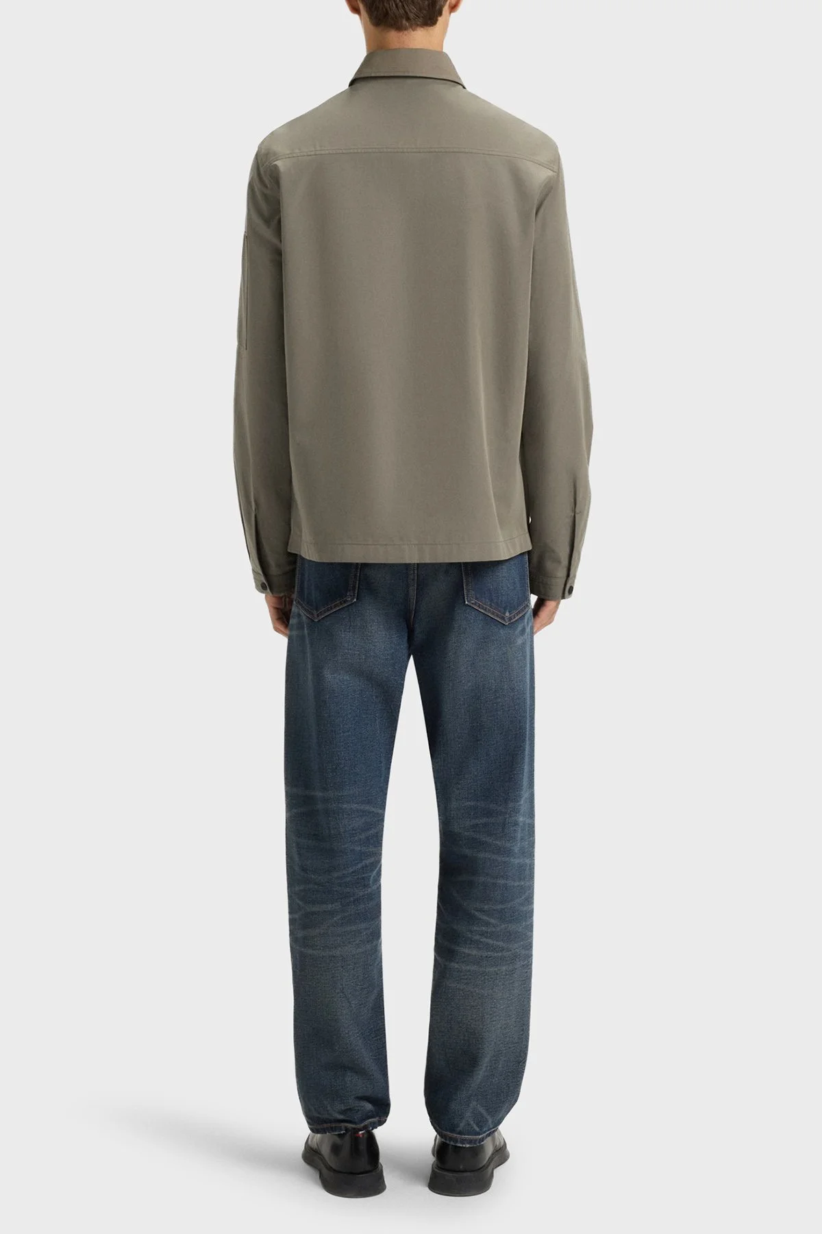 Hugo Pamuk Karışımlı Relaxed Fit Logolu Fermuarlı Kanvas Erkek Gömlek 50482701 032 HAKİ - 3