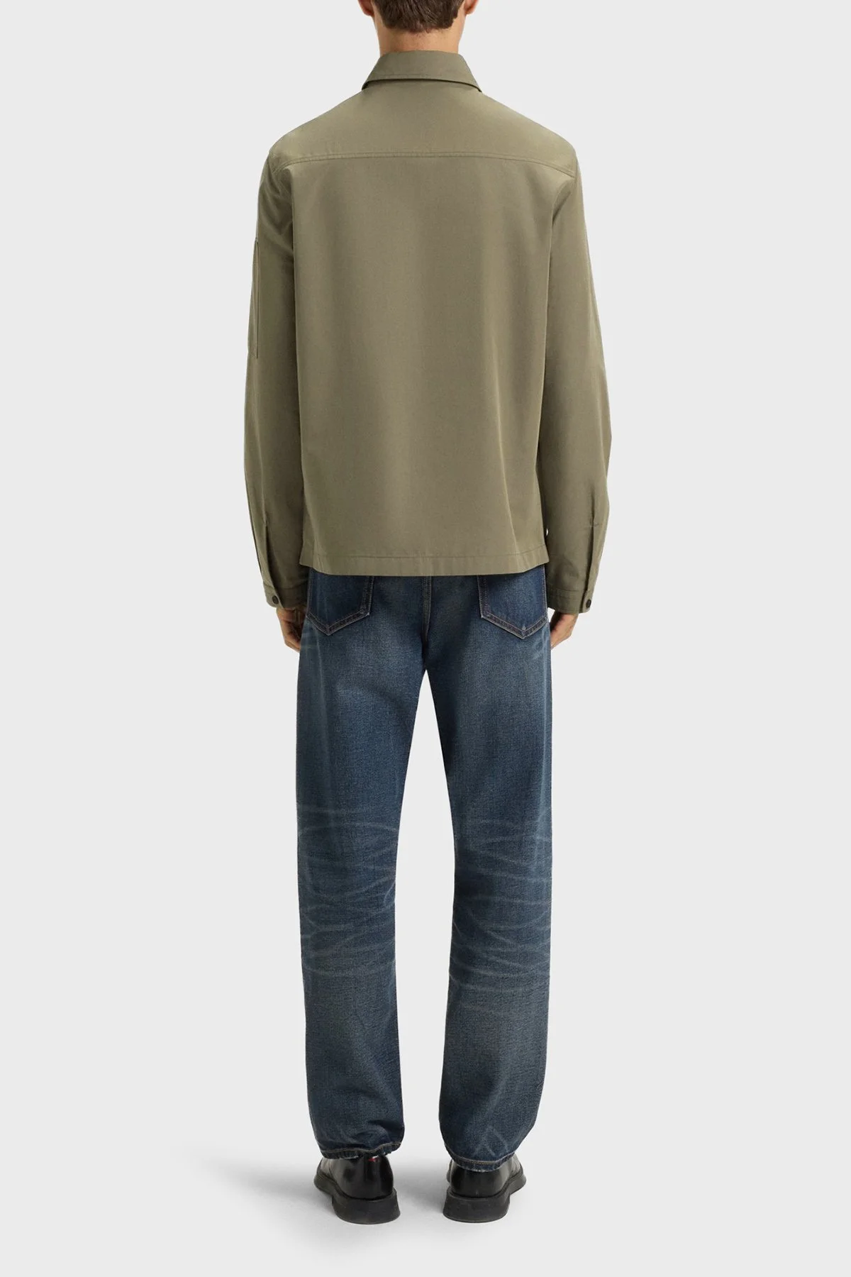 Hugo Pamuk Karışımlı Relaxed Fit Logolu Fermuarlı Kanvas Erkek Gömlek 50482701 355 HAKİ - 3