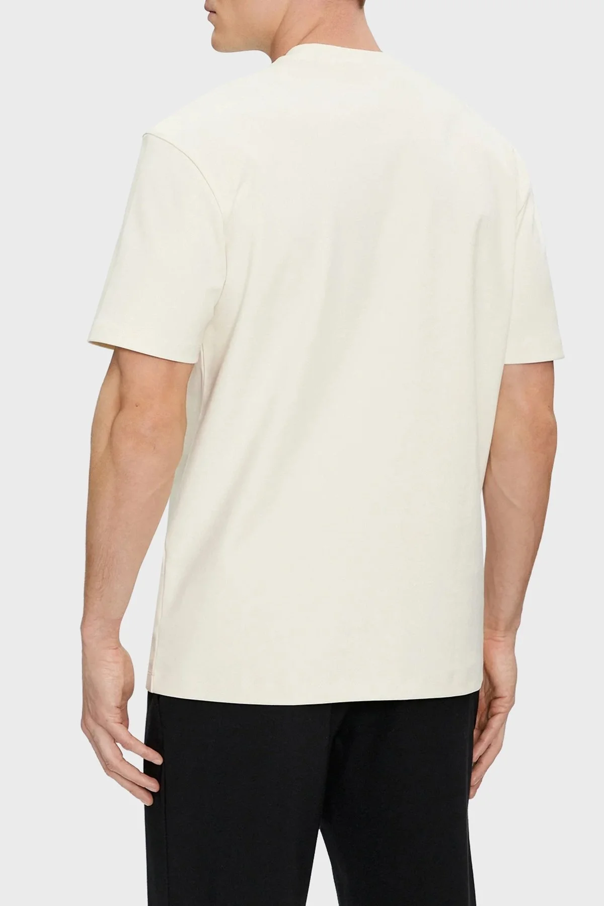 Hugo Pamuklu Bisiklet Yaka Regular Fit Erkek T Shirt 50505201 121 EKRU - 2