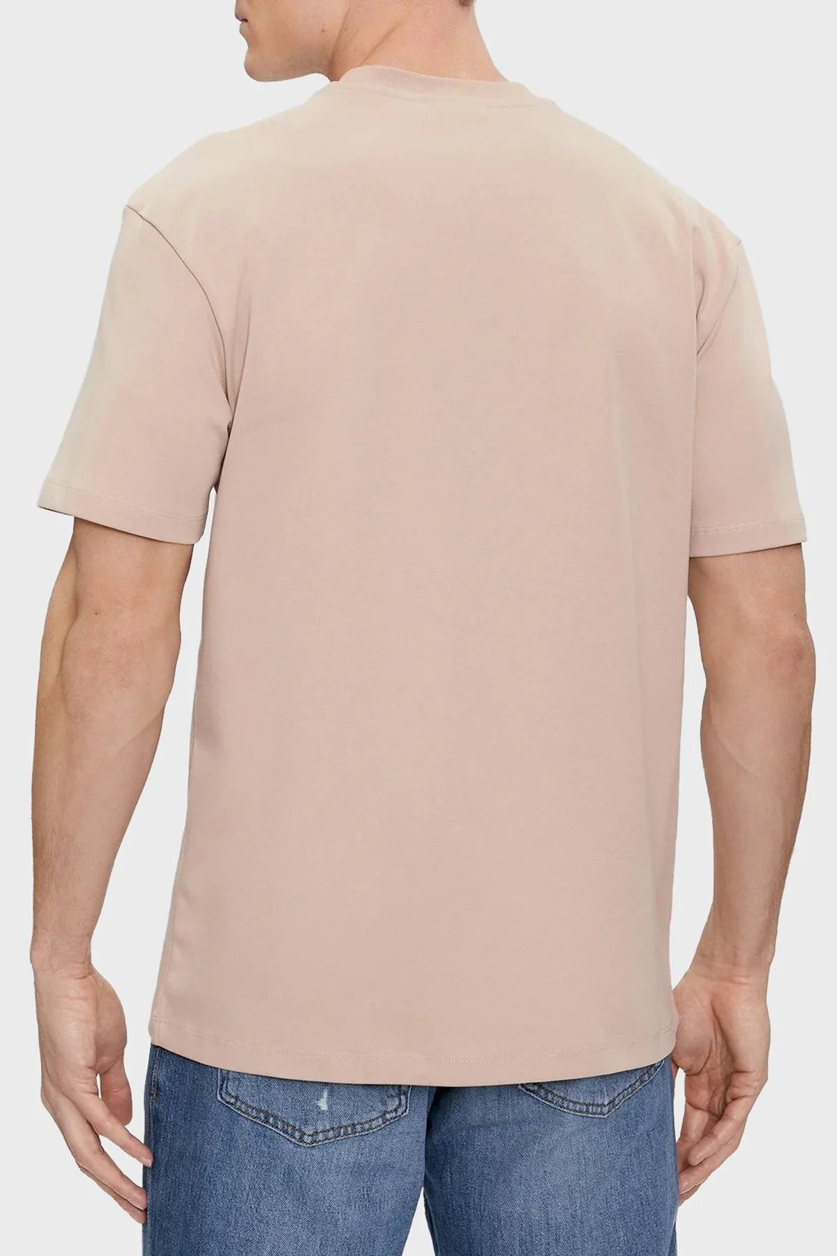 Hugo Pamuklu Bisiklet Yaka Regular Fit Erkek T Shirt 50505201 267 BEJ - 8