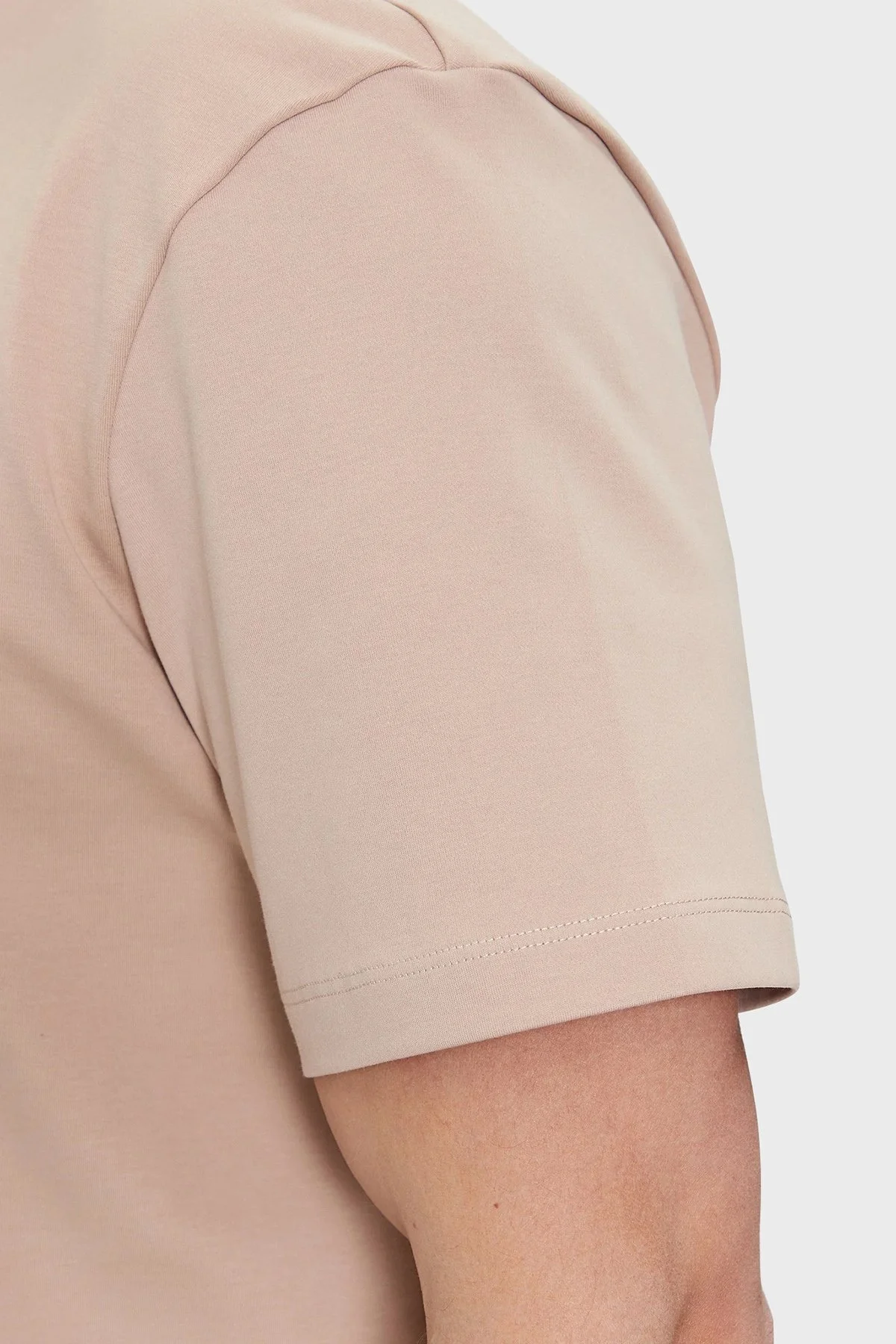 Hugo Pamuklu Bisiklet Yaka Regular Fit Erkek T Shirt 50505201 267 BEJ - 10