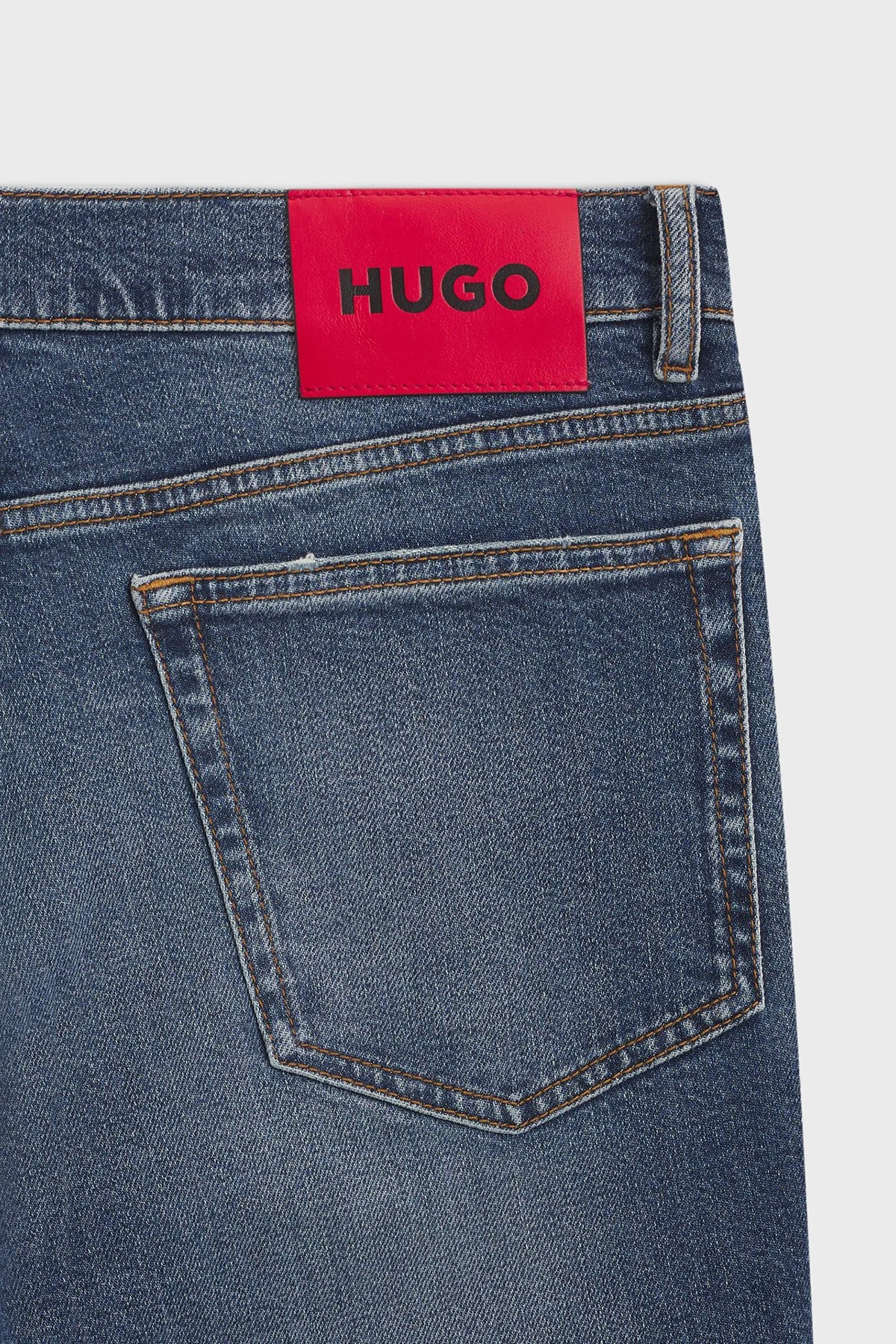 Hugo Pamuklu Esnek Kumaştan Slim Fit Dar Paça Jeans Erkek Kot Pantolon 50555182 413 LACİVERT - 6