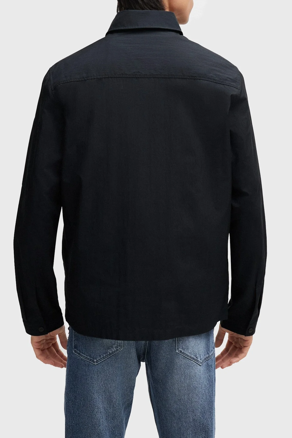 Hugo Pamuklu Fermuarlı Oversize Fit Erkek Gömlek 50482701 001 SİYAH - 4