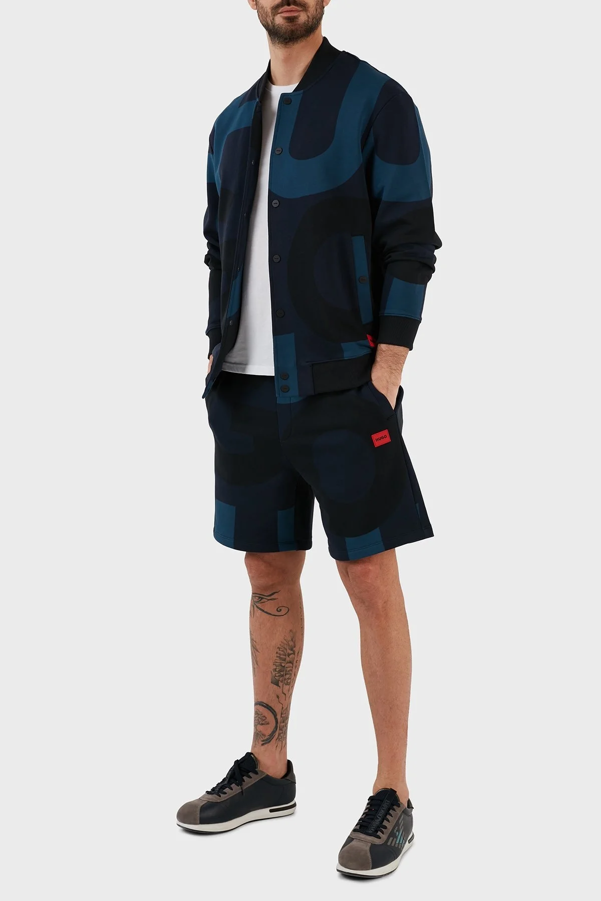 Hugo Pamuklu Fransız Havlu Relaxed Fit Normal Bel Cepli Erkek Short 50482797 405 LACİVERT - 1