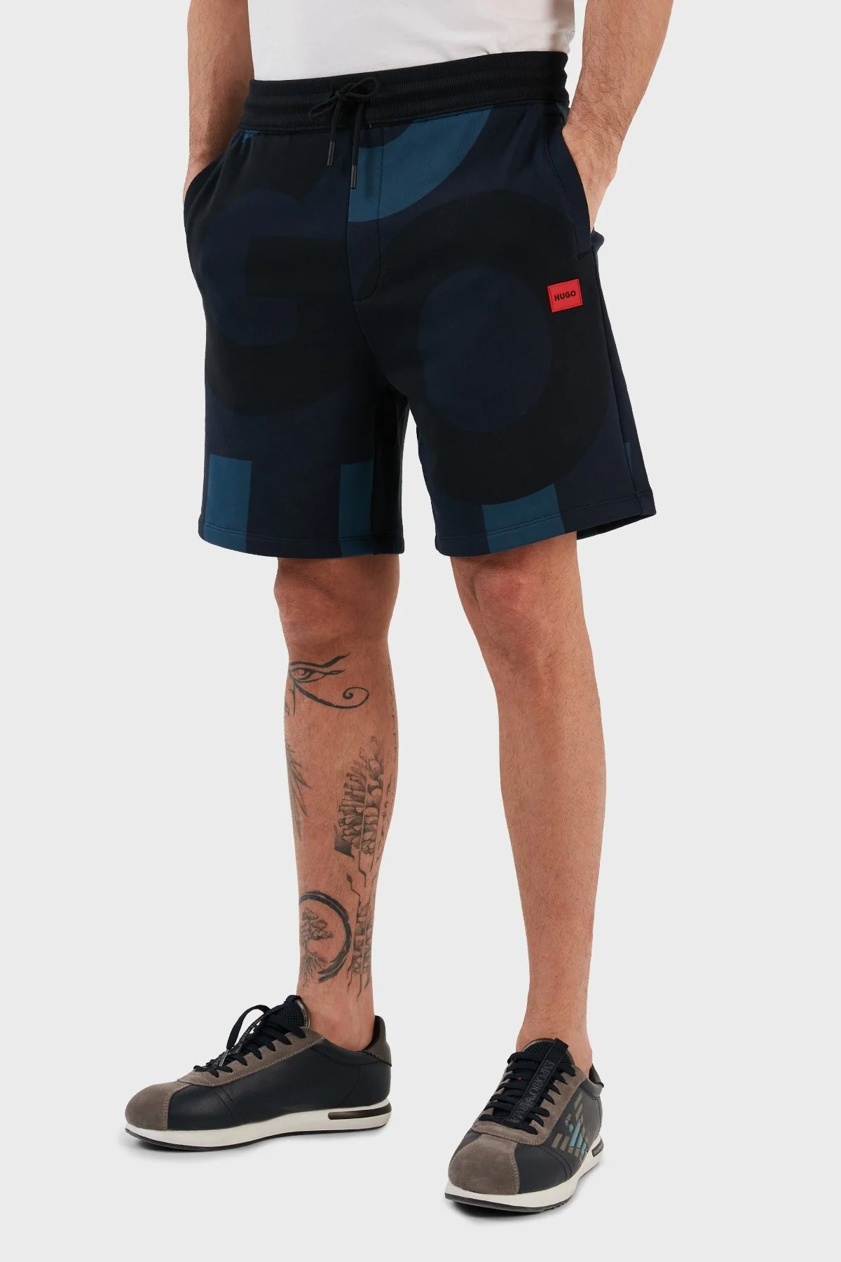 Hugo Pamuklu Fransız Havlu Relaxed Fit Normal Bel Cepli Erkek Short 50482797 405 LACİVERT - 4