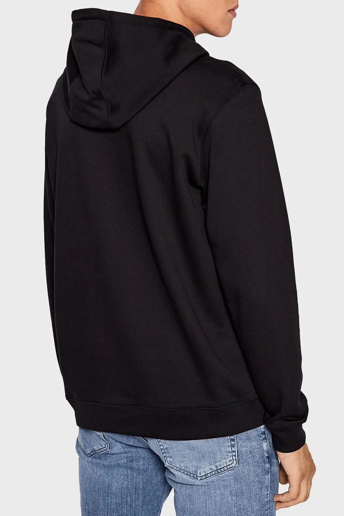Hugo Pamuklu Kanguru Cepli Relaxed Fit Kapüşonlu Erkek Sweat 50473875 001 SİYAH - 3