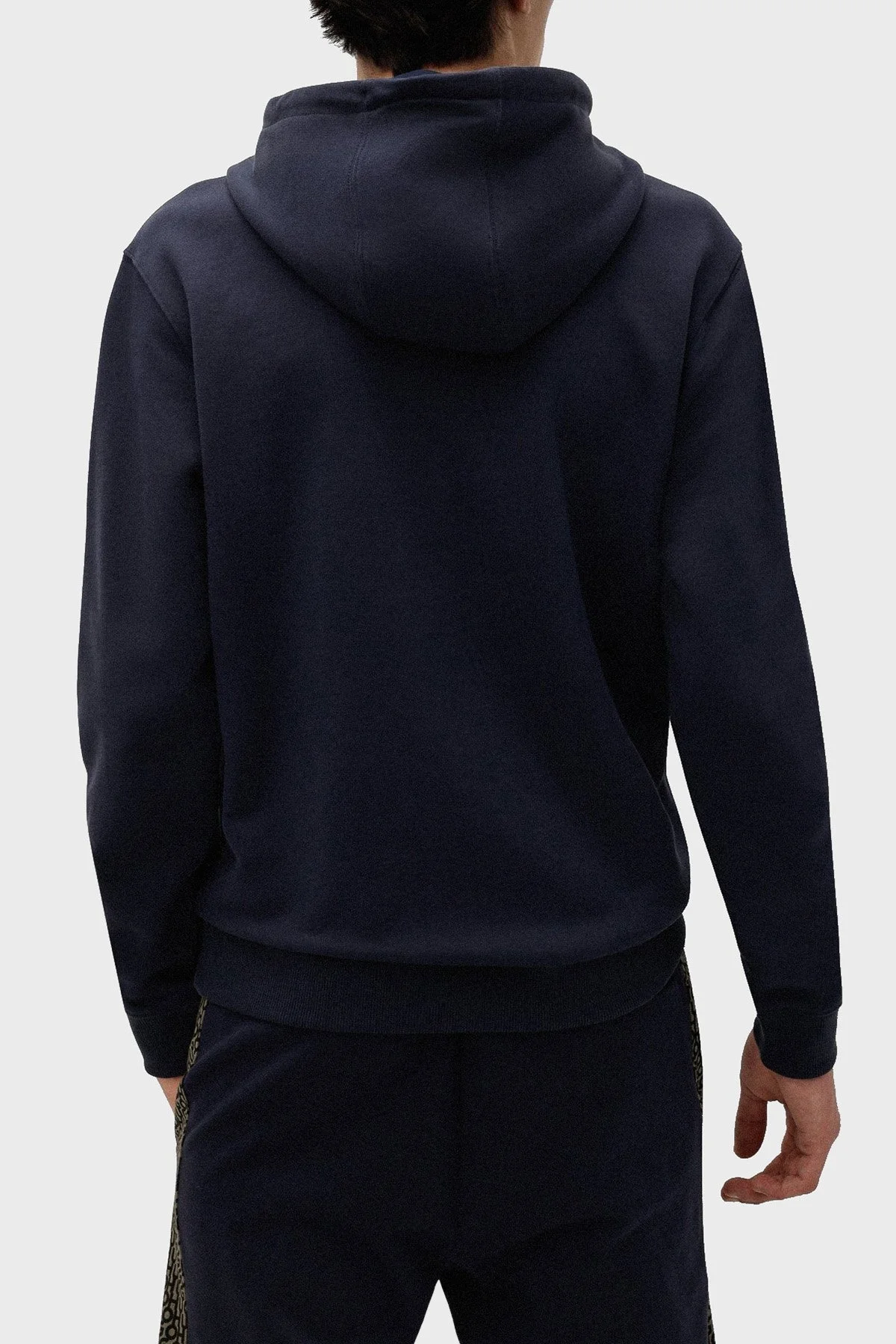 Hugo Pamuklu Kanguru Cepli Relaxed Fit Kapüşonlu Erkek Sweat 50473875 405 LACİVERT - 3