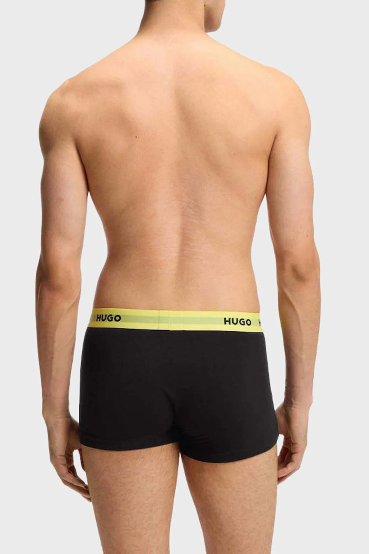 Hugo Pamuklu Logolu 3 Lü Erkek Boxer 50532611 008 Siyah-Siyah-Siyah - 3