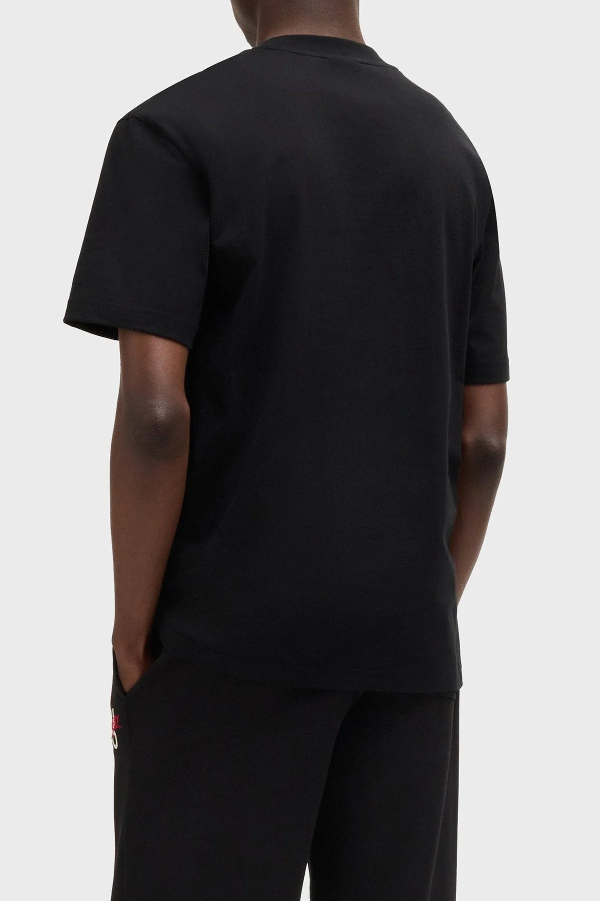 Hugo Pamuklu Logolu Regular Fit Jarse Erkek T Shirt 50521076 001 SİYAH - 2