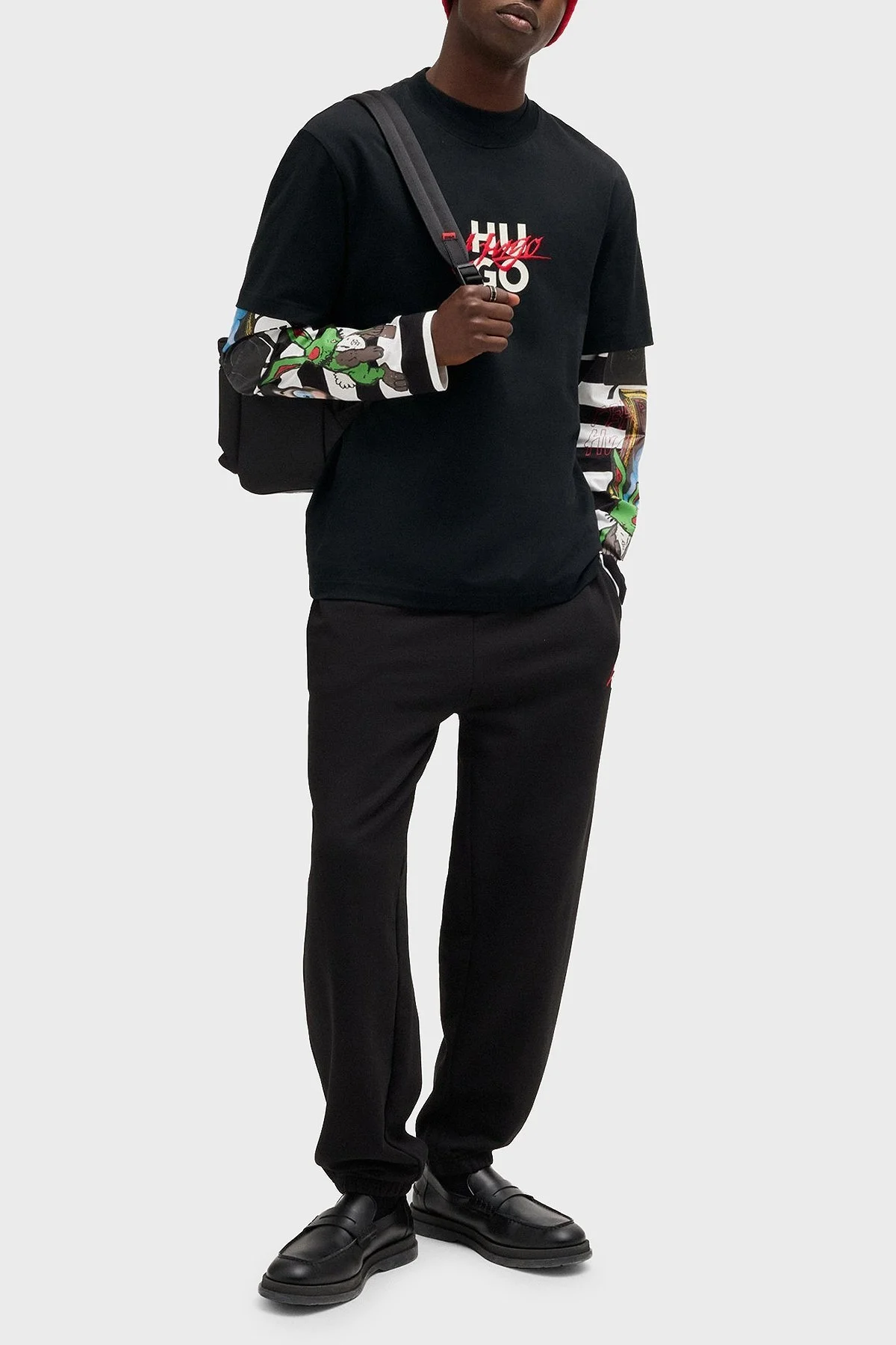 Hugo Pamuklu Logolu Regular Fit Jarse Erkek T Shirt 50521076 001 SİYAH - 3