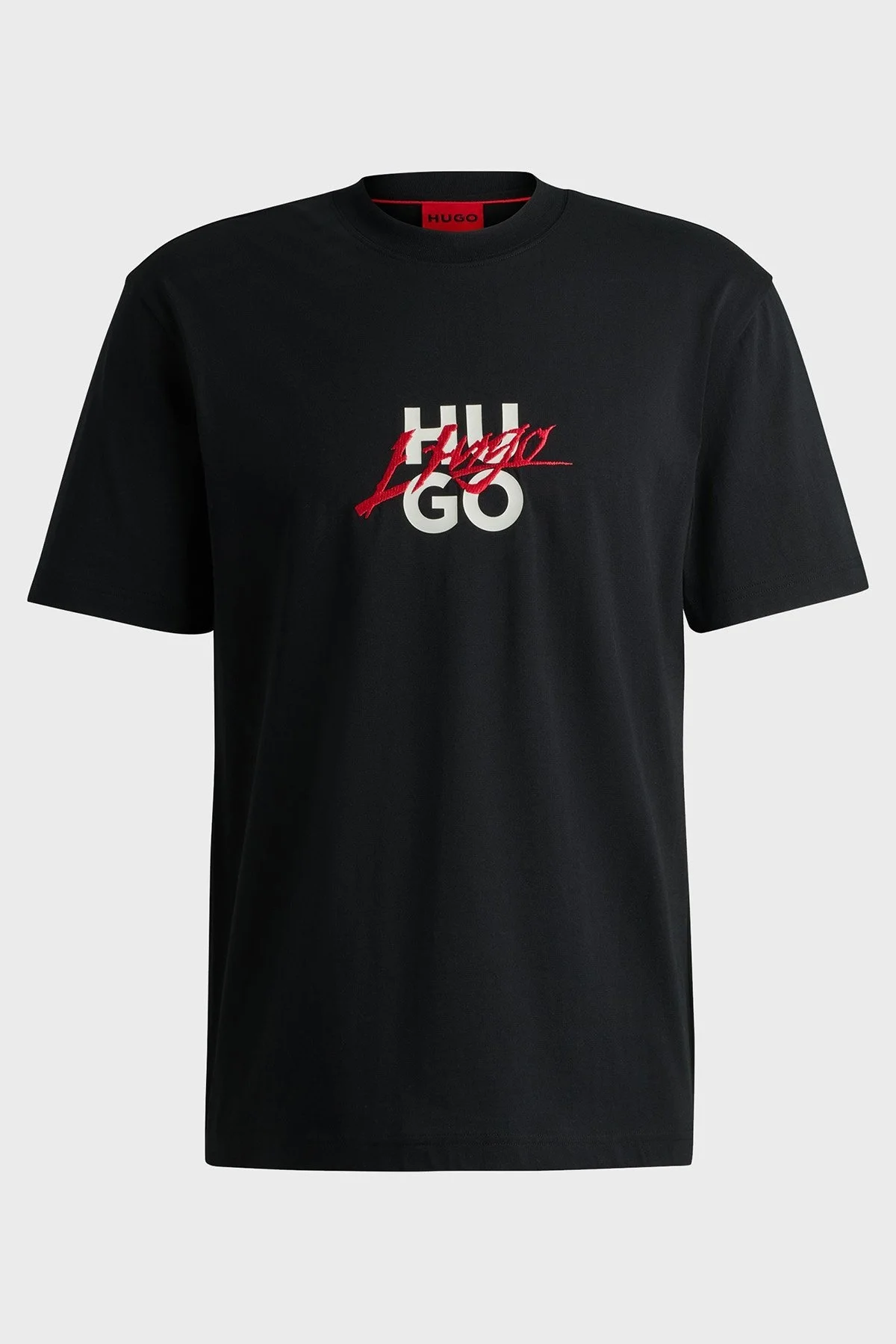 Hugo Pamuklu Logolu Regular Fit Jarse Erkek T Shirt 50521076 001 SİYAH - 5