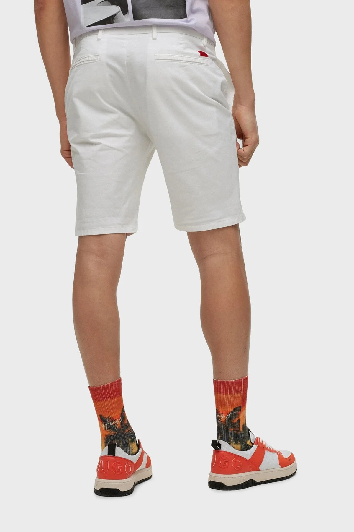 Hugo Pamuklu Normal Bel Slim Fit Chino Erkek Short 50471182 100 BEYAZ - 3