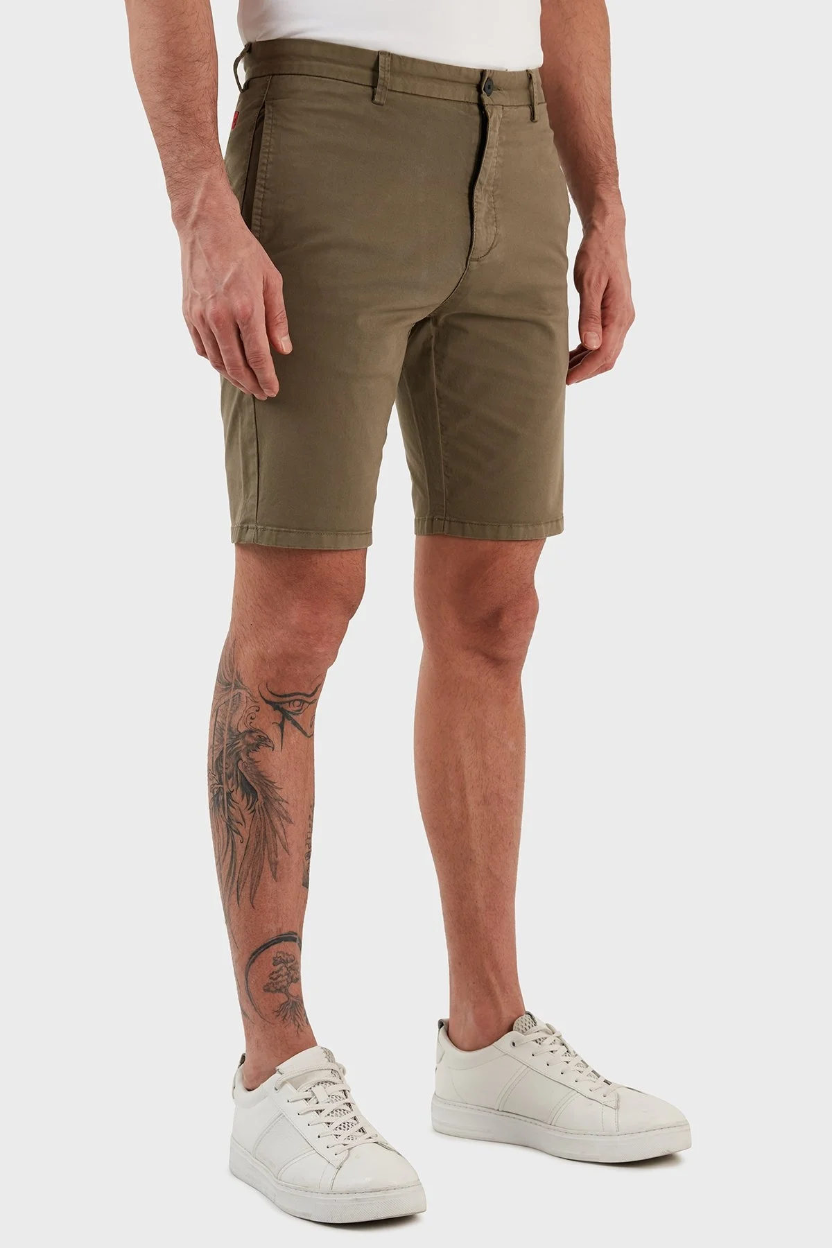 Hugo Pamuklu Normal Bel Slim Fit Chino Erkek Short 50471182 345 HAKİ - 3