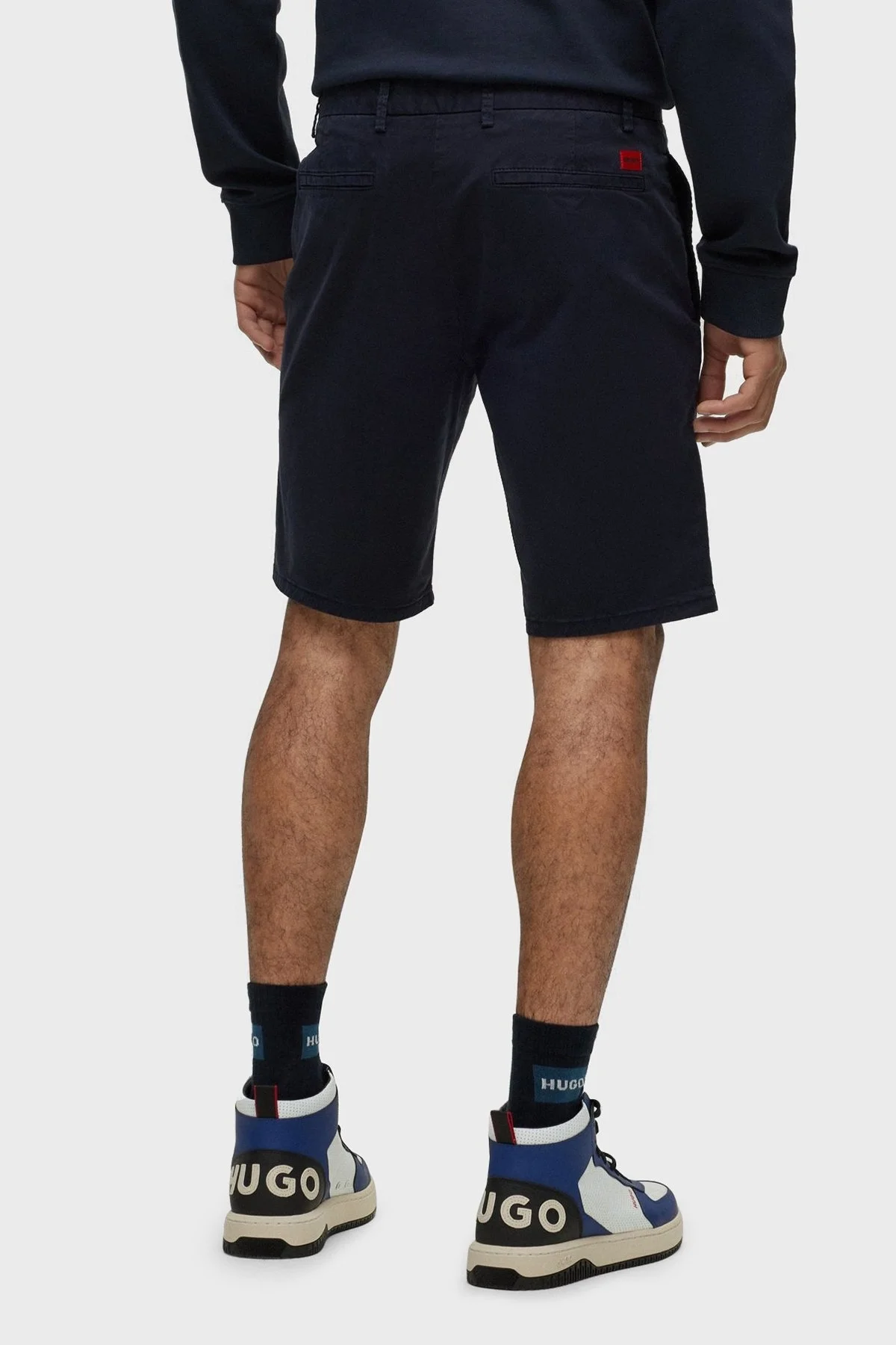 Hugo Pamuklu Normal Bel Slim Fit Chino Erkek Short 50471182 405 LACİVERT - 3