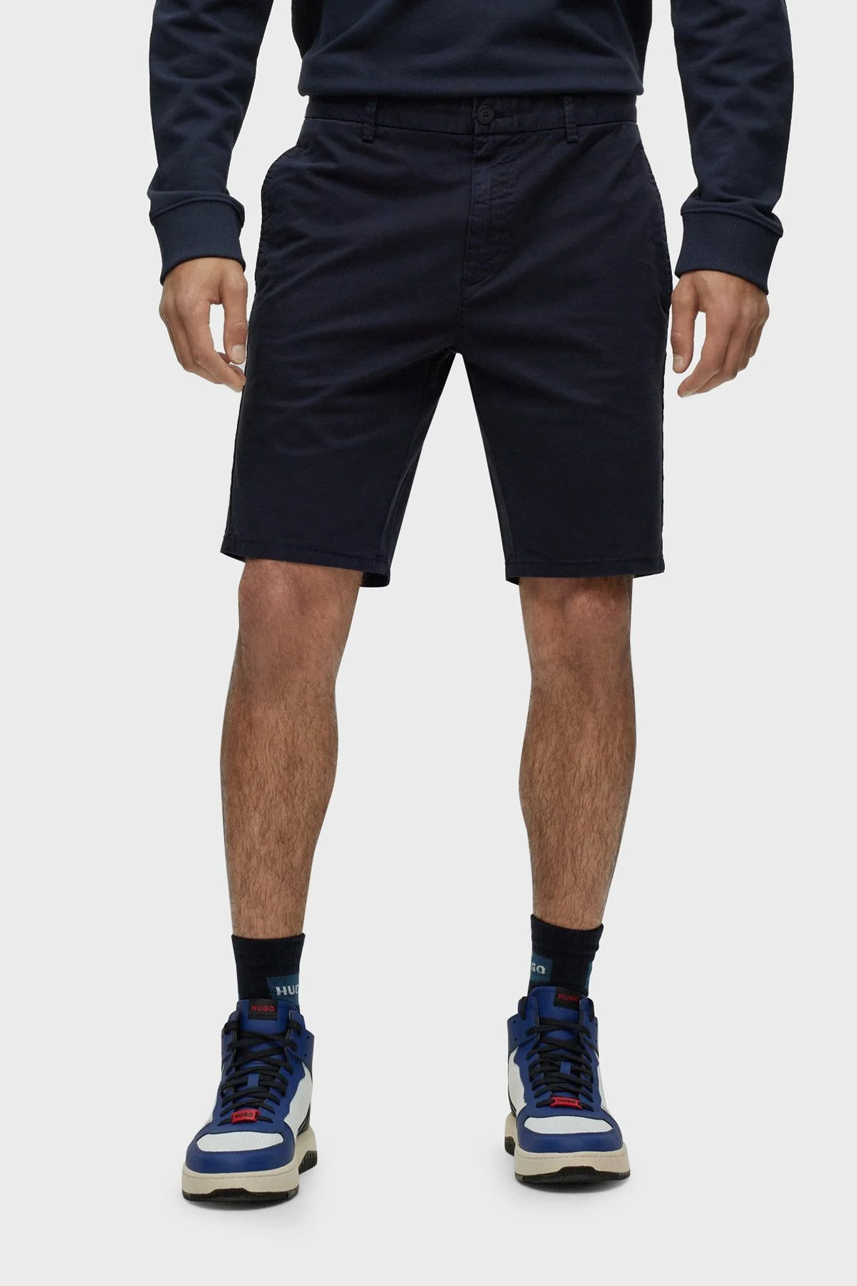 Hugo Pamuklu Normal Bel Slim Fit Chino Erkek Short 50471182 405 LACİVERT - 2