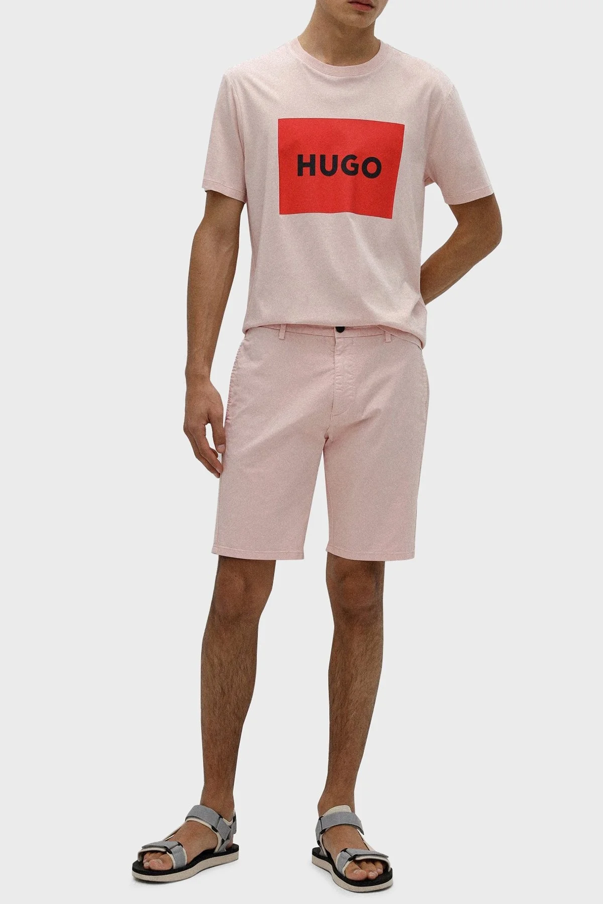 Hugo Pamuklu Normal Bel Slim Fit Chino Erkek Short 50471182 683 PUDRA - 2