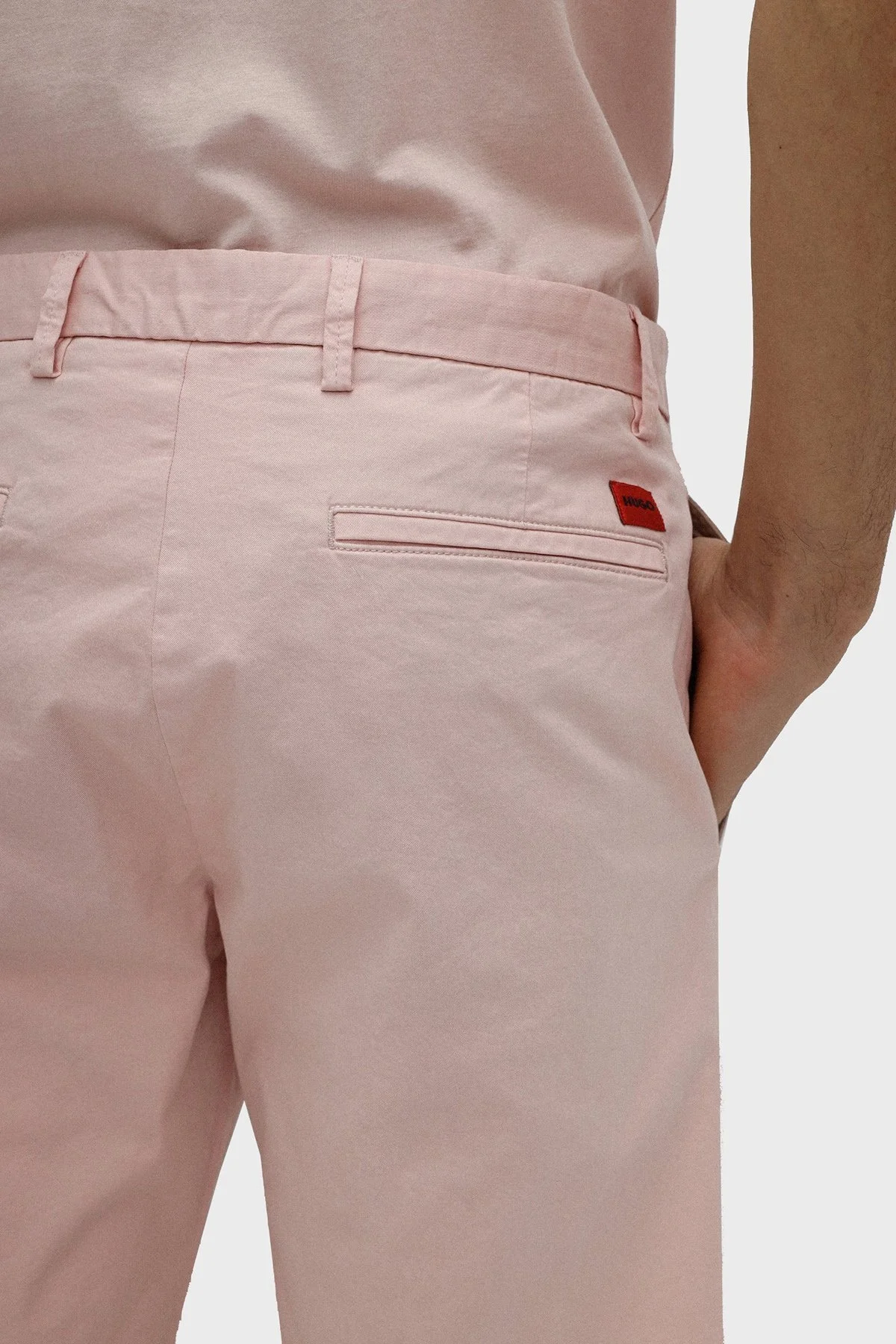 Hugo Pamuklu Normal Bel Slim Fit Chino Erkek Short 50471182 683 PUDRA - 4