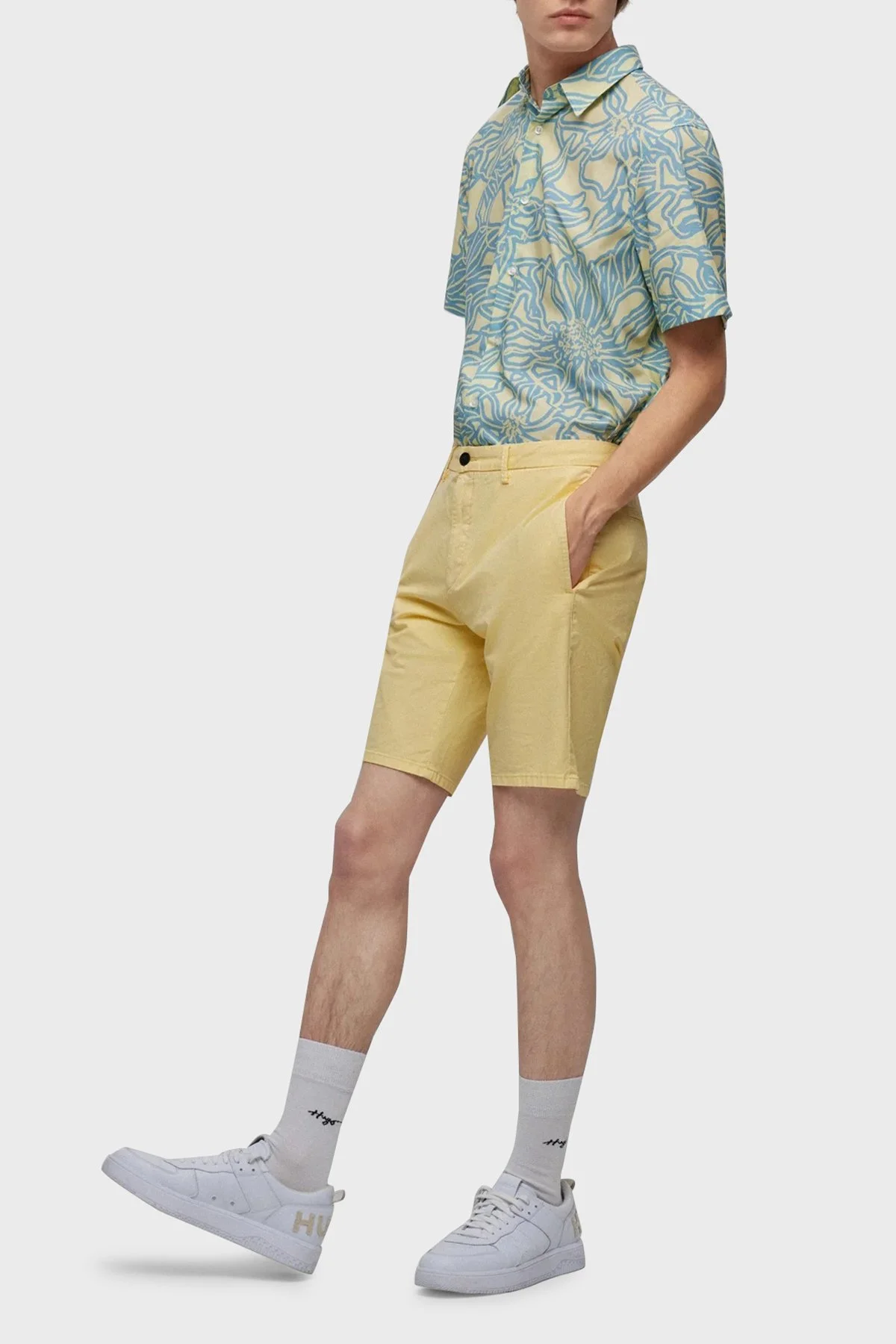 Hugo Pamuklu Normal Bel Slim Fit Chino Erkek Short 50471182 746 SARI - 2