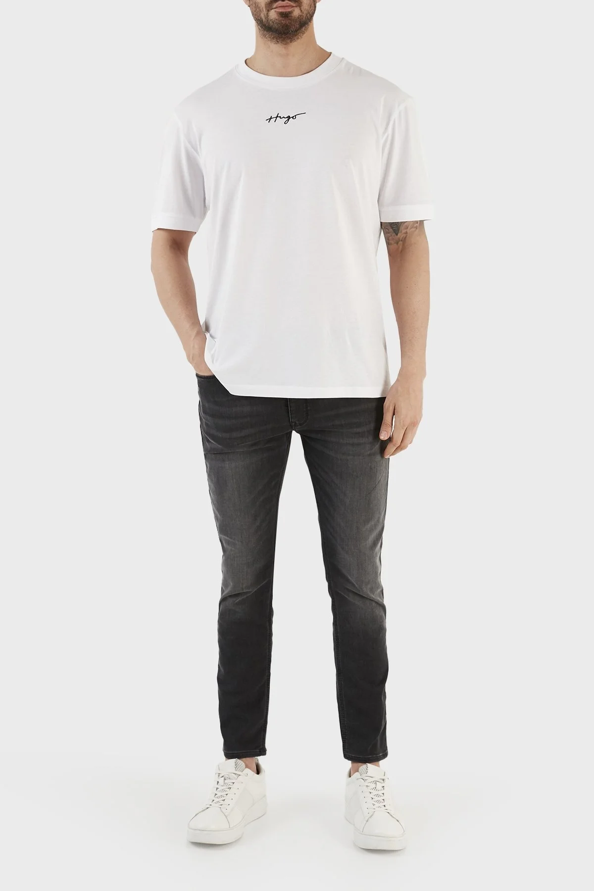 Hugo Pamuklu Normal Bel Slim Fit Dar Paça Jeans Erkek Kot Pantolon 50483966 040 ANTRASİT - 1