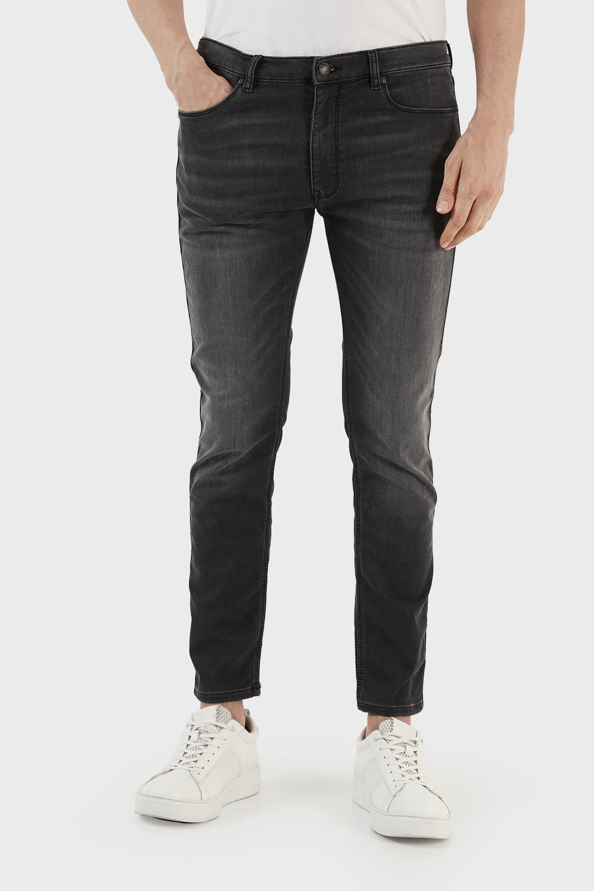 Hugo Pamuklu Normal Bel Slim Fit Dar Paça Jeans Erkek Kot Pantolon 50483966 040 ANTRASİT - 2