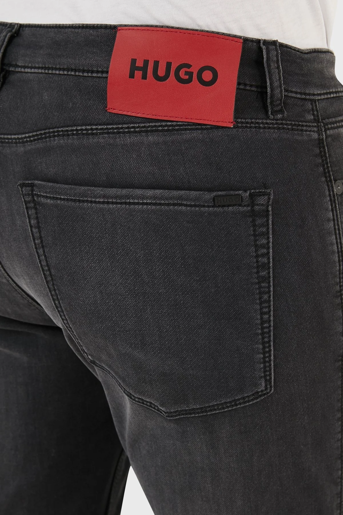 Hugo Pamuklu Normal Bel Slim Fit Dar Paça Jeans Erkek Kot Pantolon 50483966 040 ANTRASİT - 7