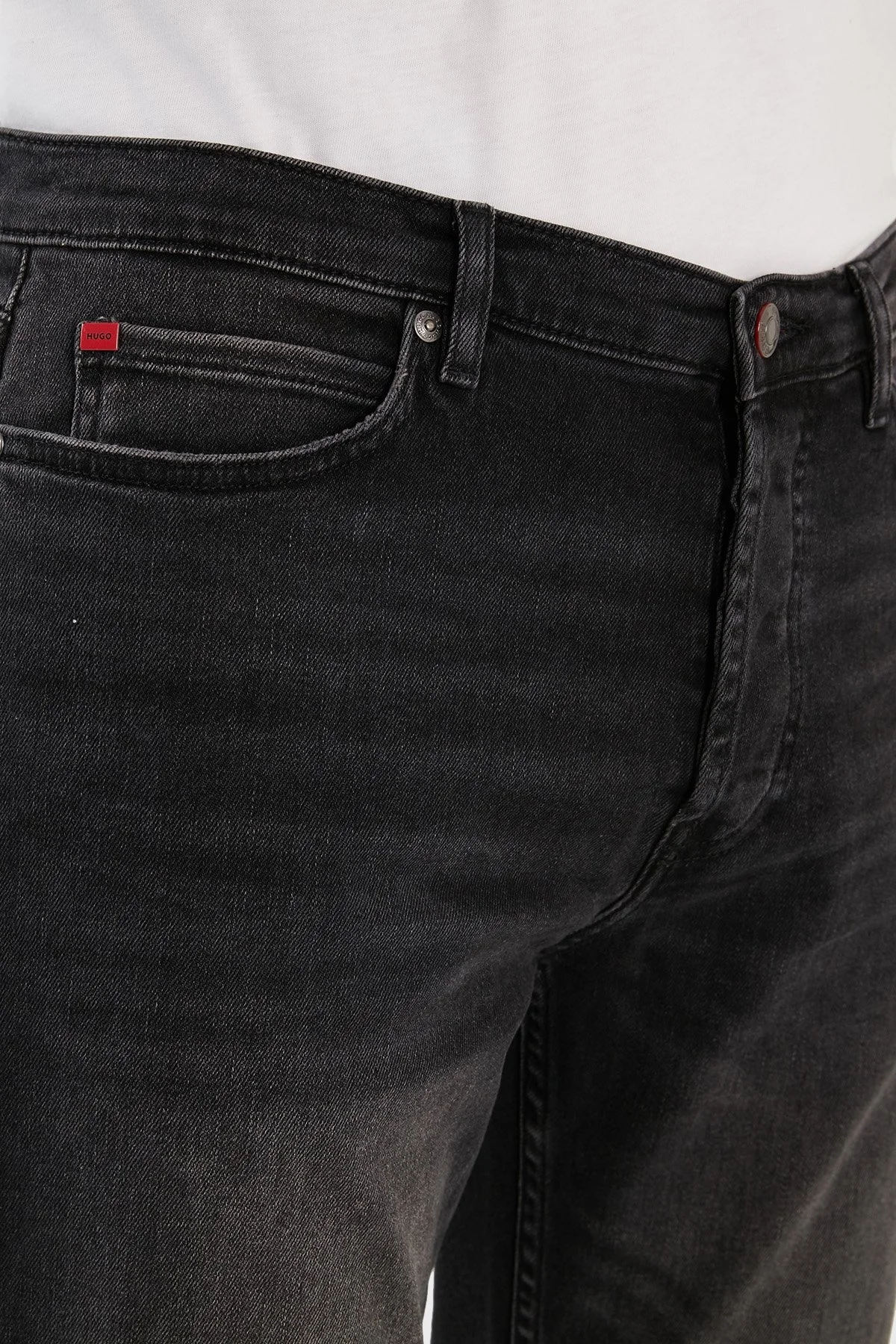 Hugo Pamuklu Normal Bel Slim Fit Daralan Paça Jeans Erkek Kot Pantolon 50483876 033 SİYAH - 4