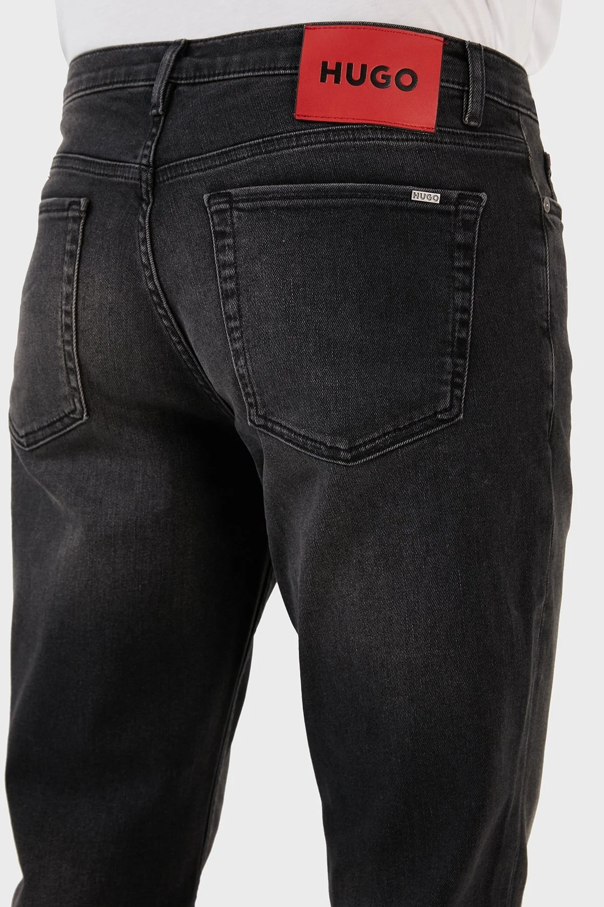 Hugo Pamuklu Normal Bel Slim Fit Daralan Paça Jeans Erkek Kot Pantolon 50483876 033 SİYAH - 6