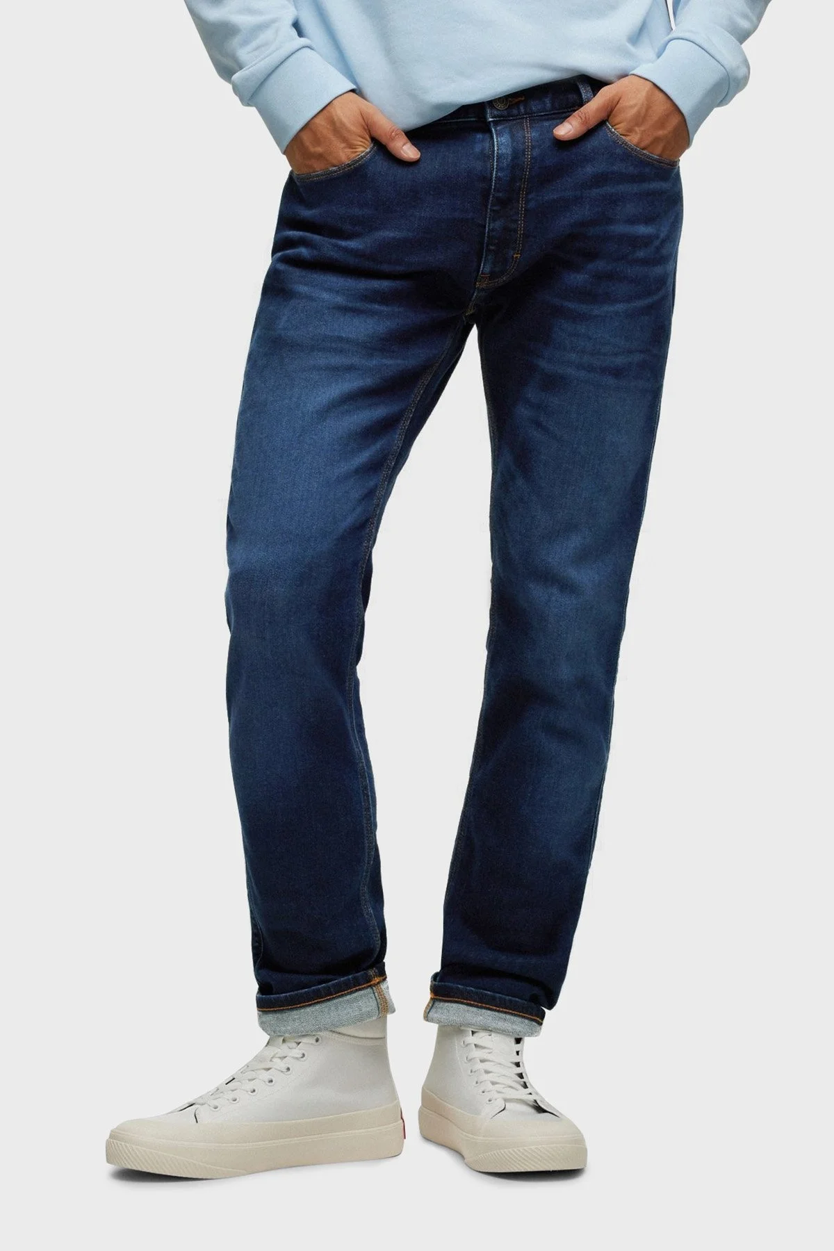 Hugo Pamuklu Normal Bel Slim Fit Jeans Erkek Kot Pantolon 50476162 413 LACİVERT - 2