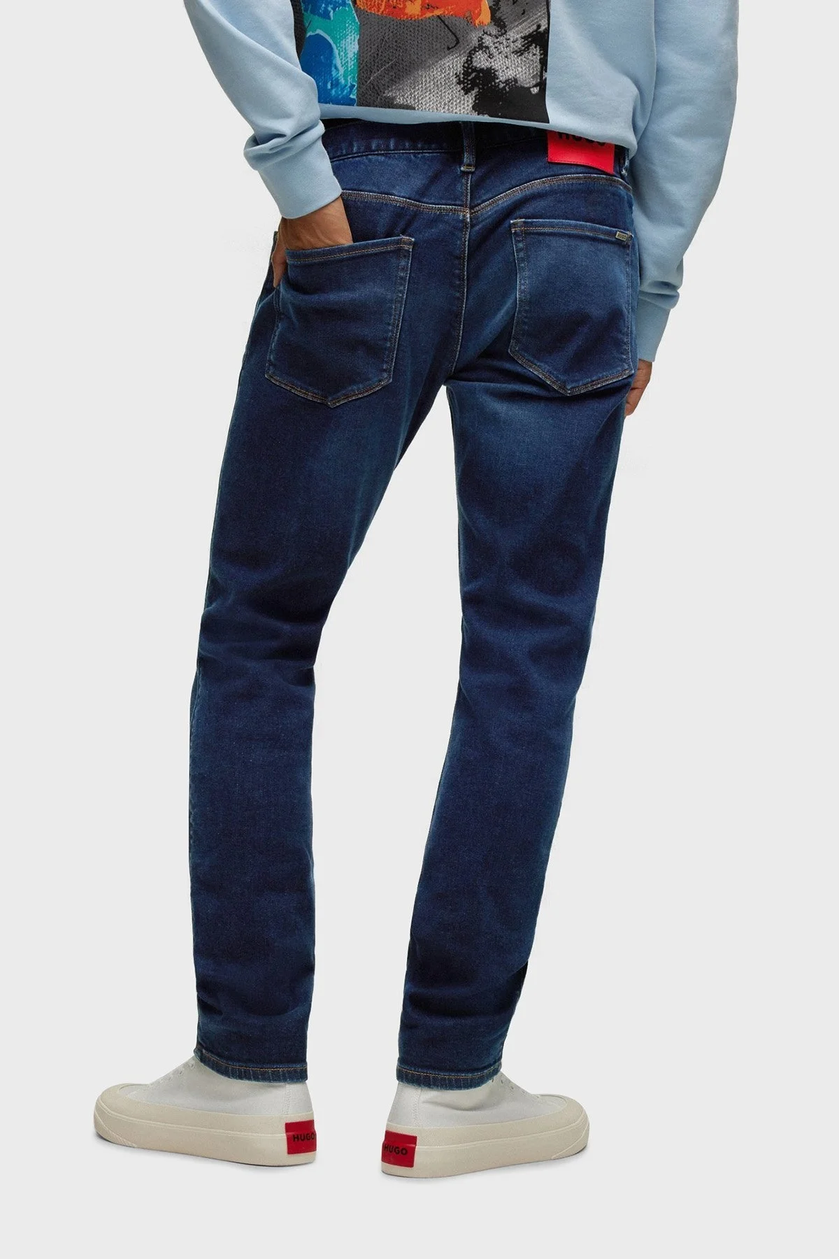 Hugo Pamuklu Normal Bel Slim Fit Jeans Erkek Kot Pantolon 50476162 413 LACİVERT - 3