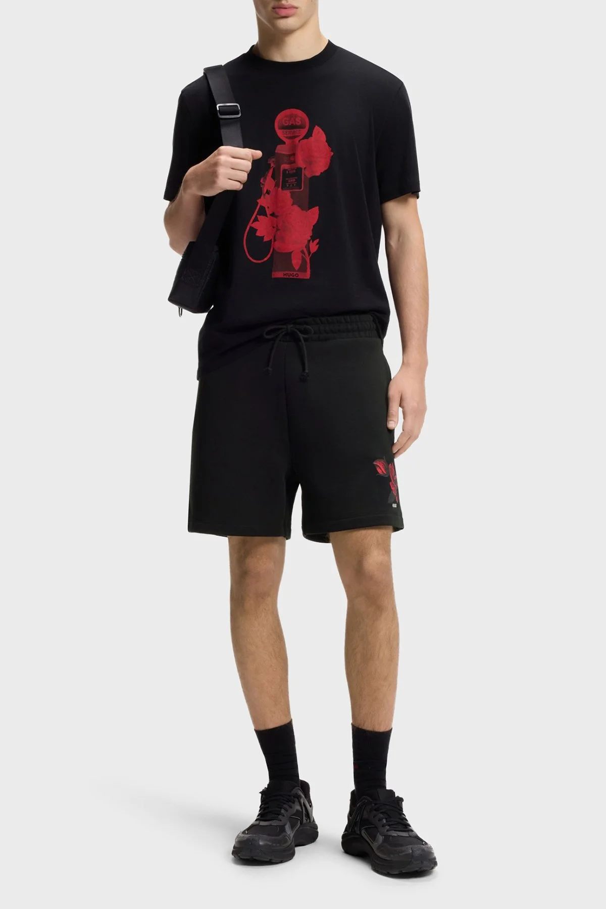 Hugo Pamuklu Regular Fit Baskılı Normal Bel Erkek Short 50556390 001 SİYAH - 2