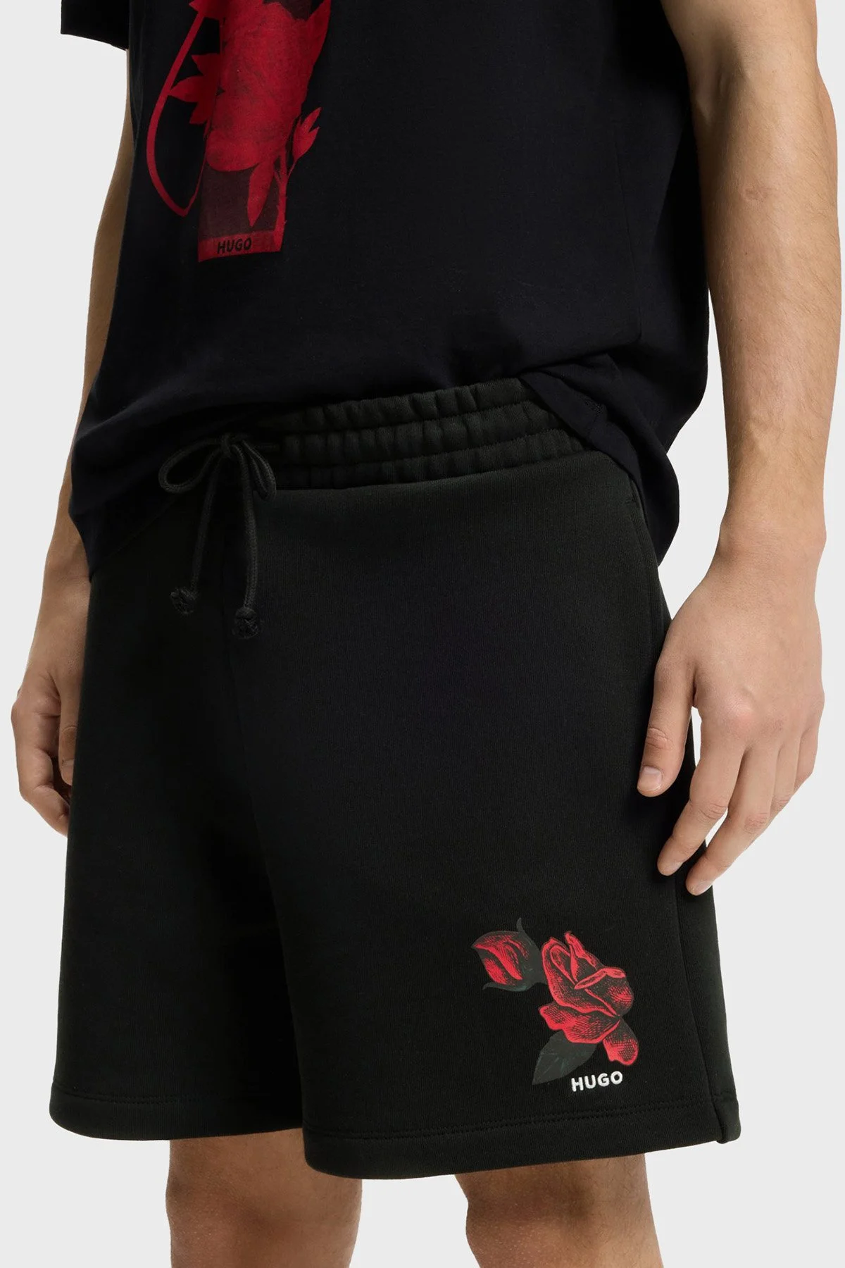 Hugo Pamuklu Regular Fit Baskılı Normal Bel Erkek Short 50556390 001 SİYAH - 4