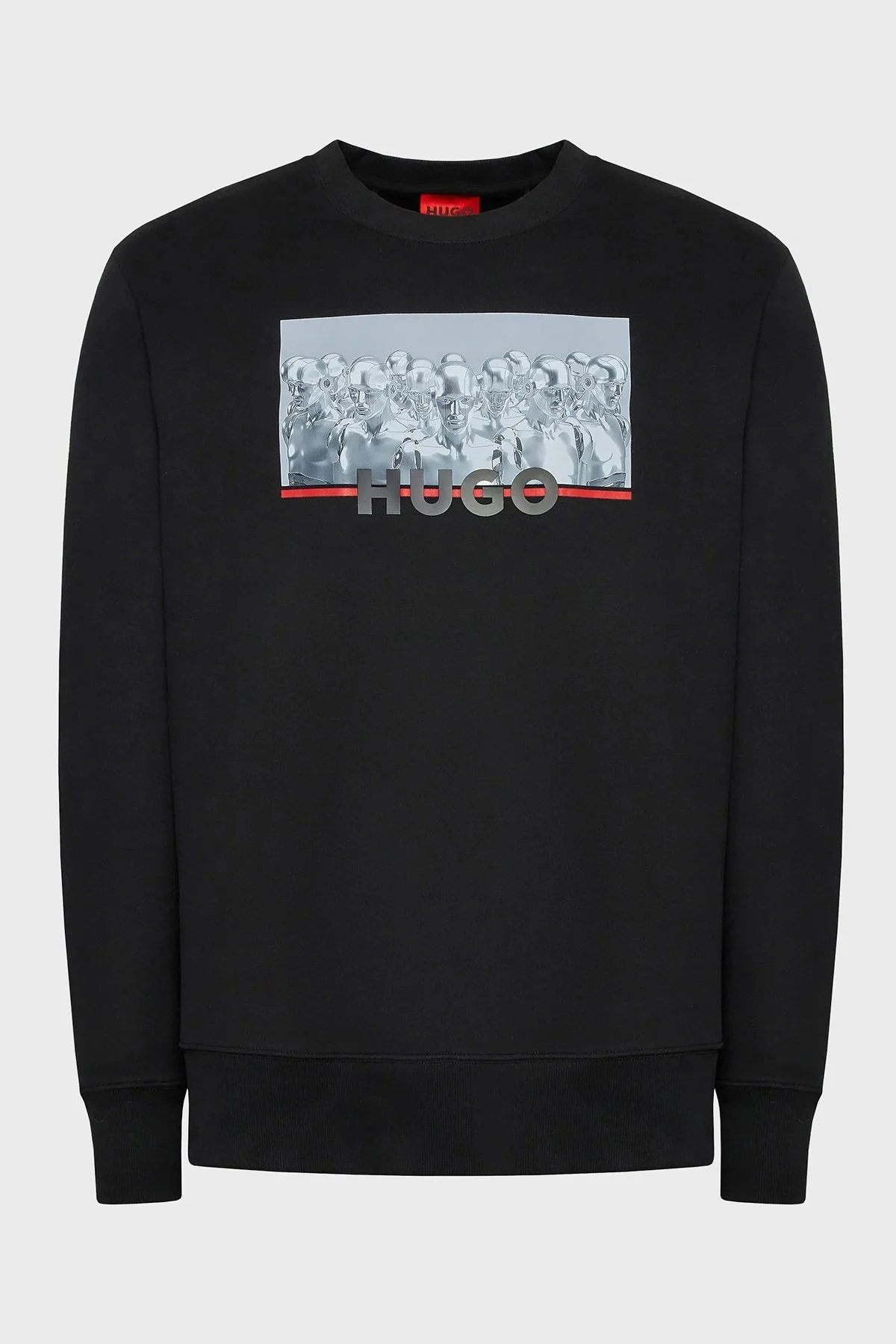 Hugo Pamuklu Regular Fit Bisiklet Yaka Erkek Sweat 50472234 001 SİYAH - 5