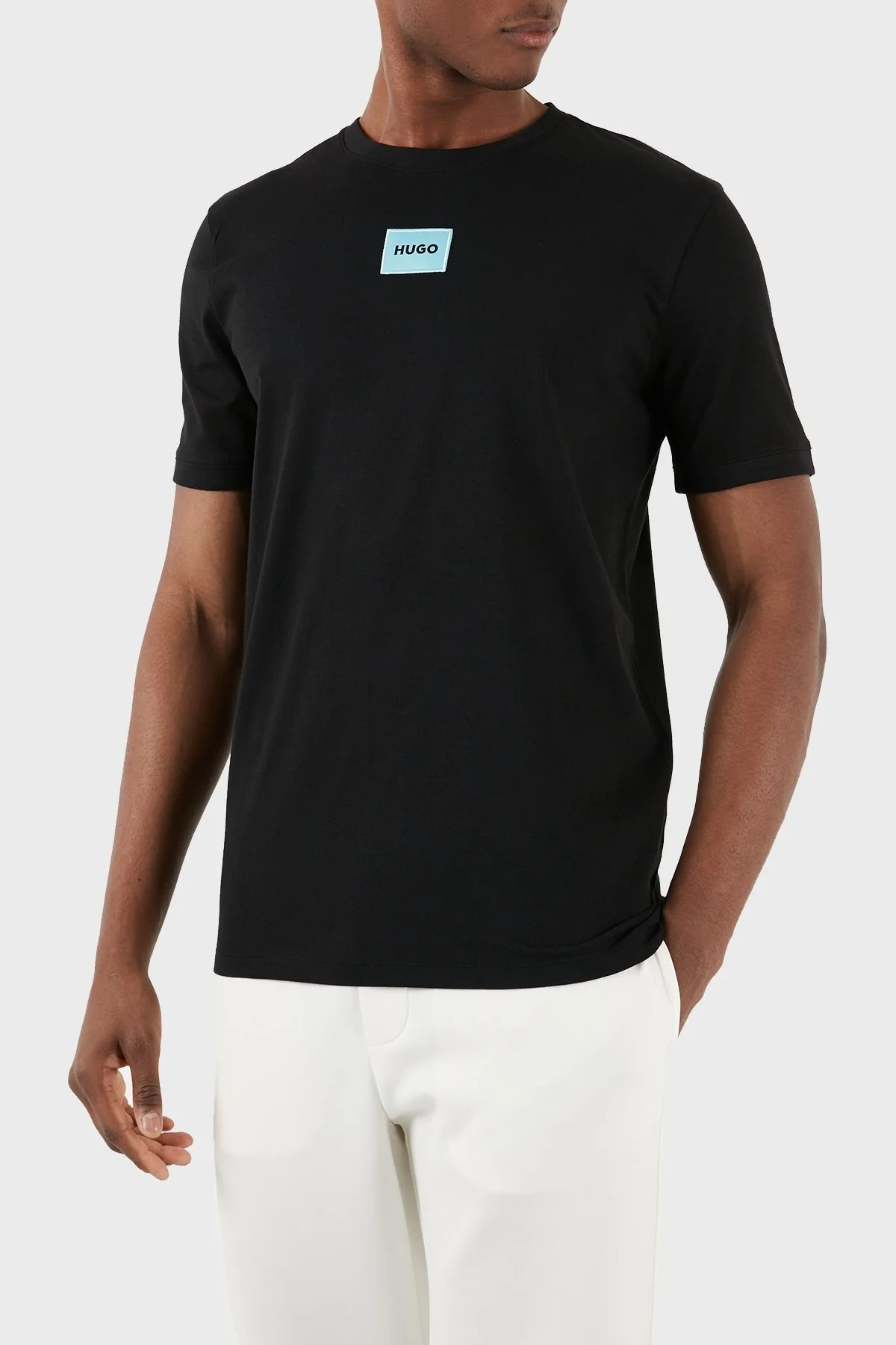Hugo Pamuklu Regular Fit Bisiklet Yaka Erkek T Shirt 50447978 009 SİYAH - 1