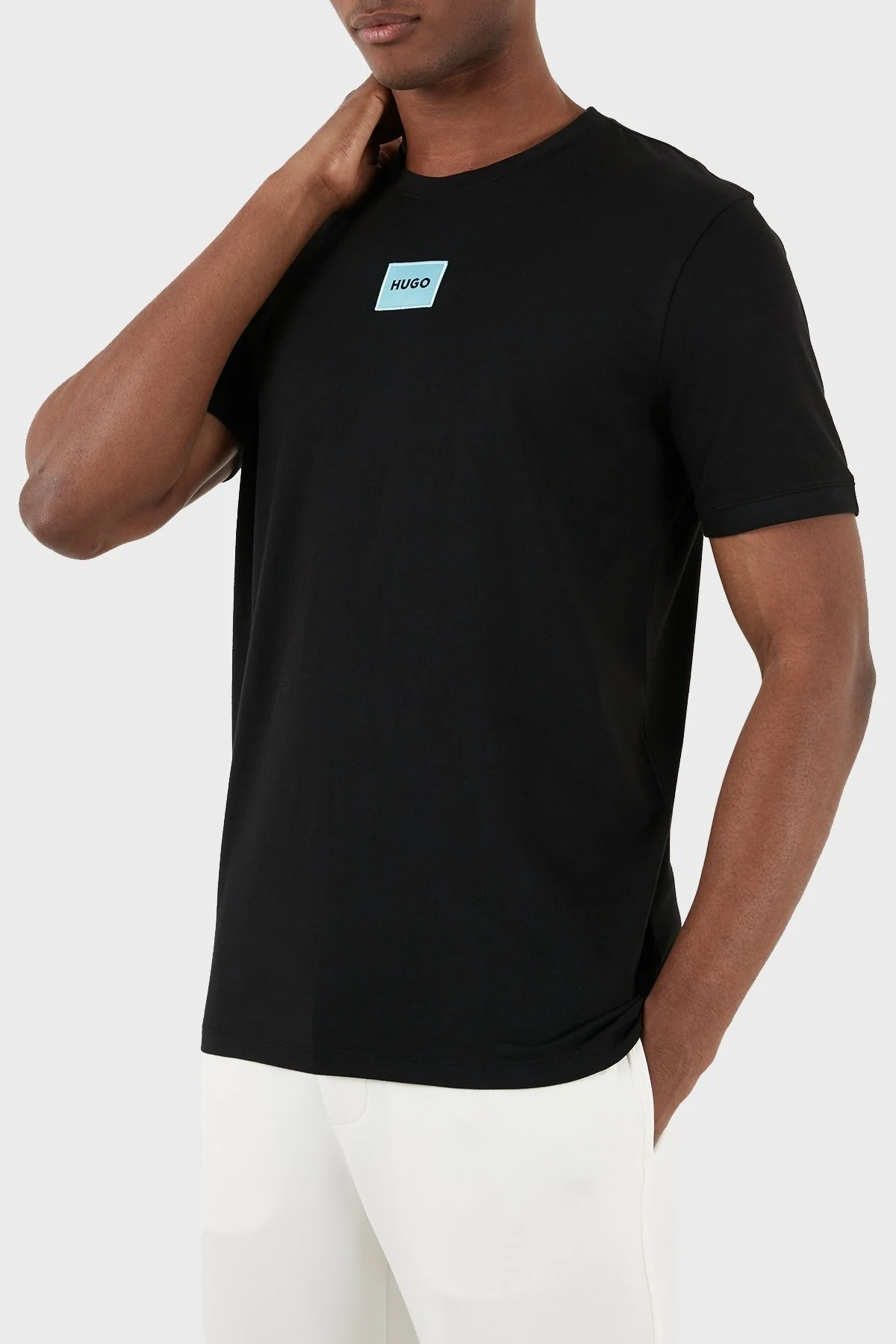 Hugo Pamuklu Regular Fit Bisiklet Yaka Erkek T Shirt 50447978 009 SİYAH - 3