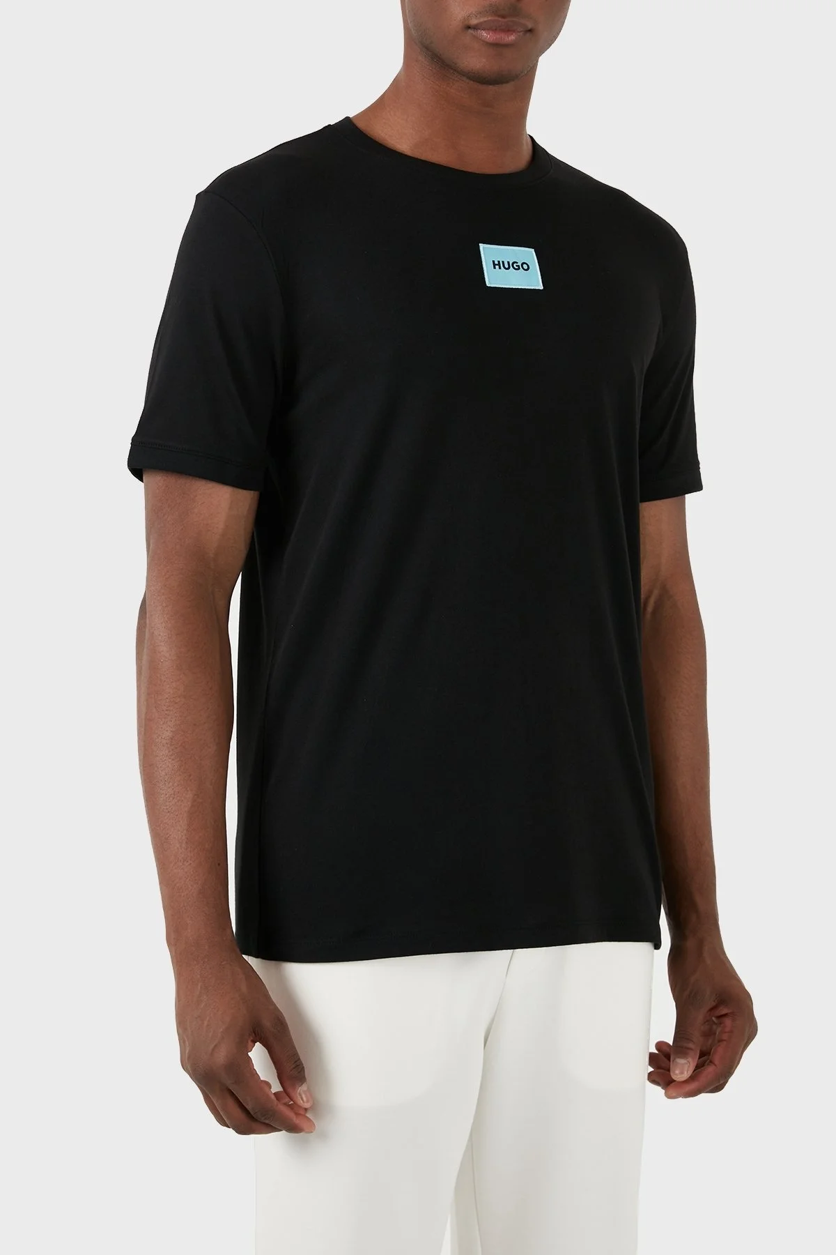 Hugo Pamuklu Regular Fit Bisiklet Yaka Erkek T Shirt 50447978 009 SİYAH - 4