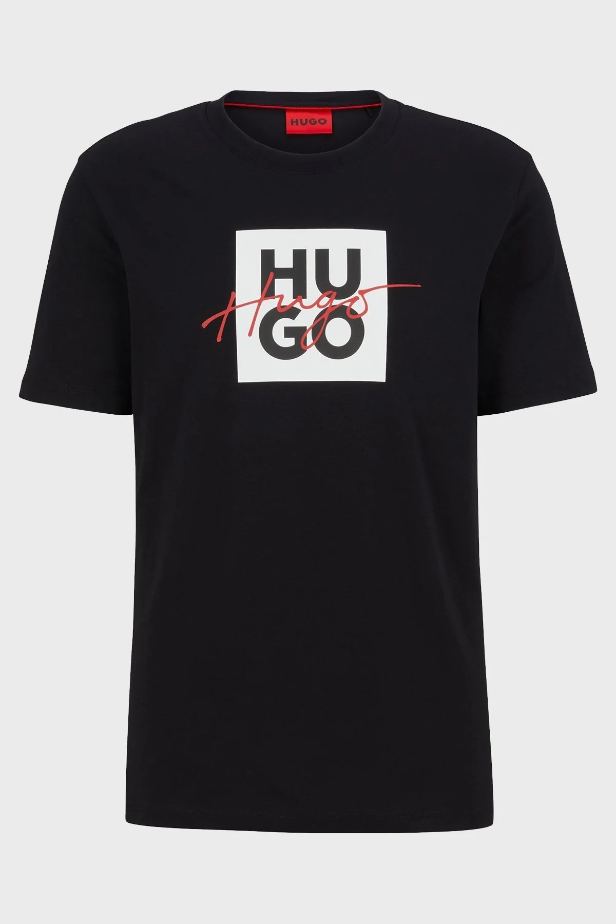 Hugo Pamuklu Regular Fit Bisiklet Yaka Erkek T Shirt 50484217 001 SİYAH - 4