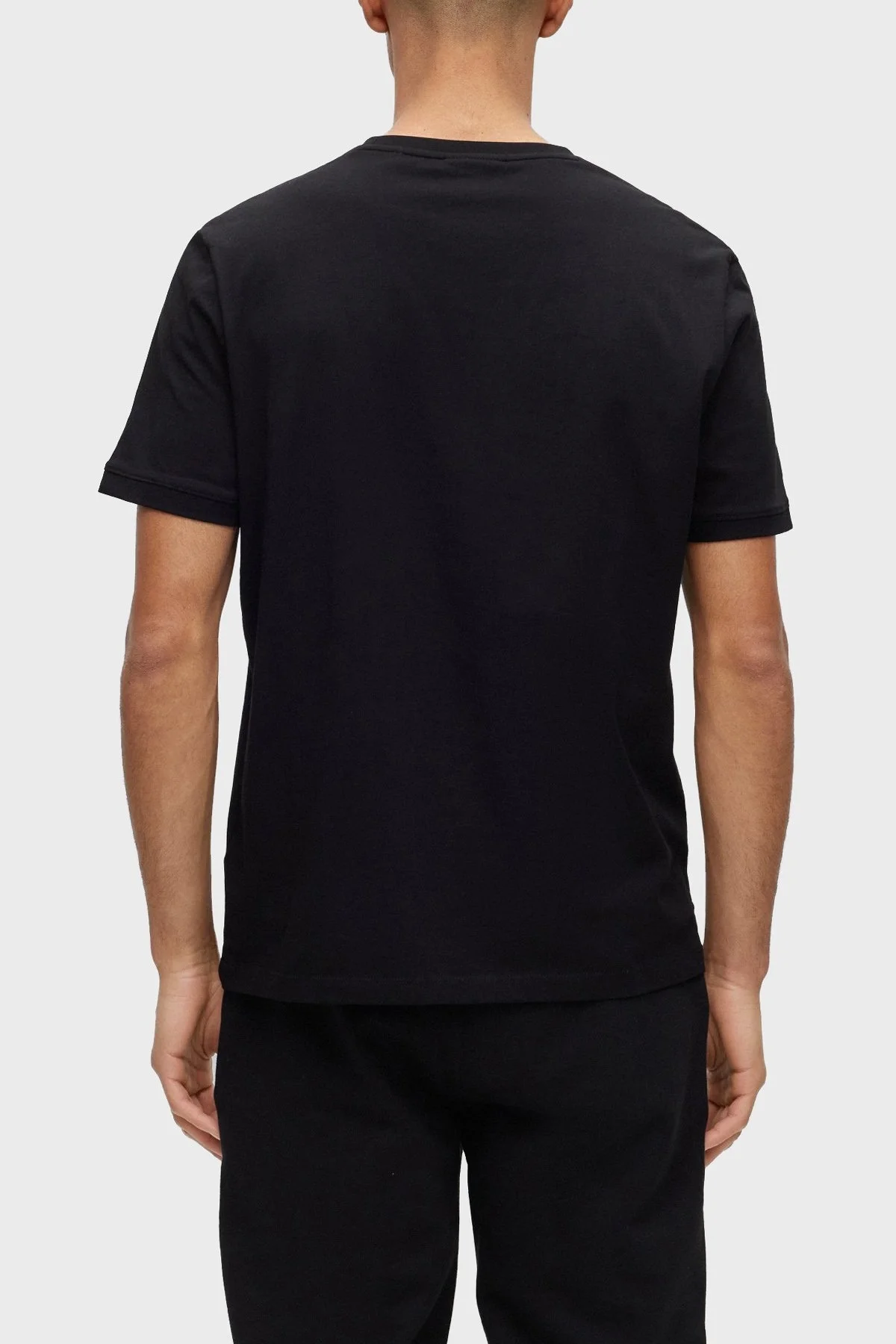 Hugo Pamuklu Regular Fit Bisiklet Yaka Erkek T Shirt 50484698 001 SİYAH - 3