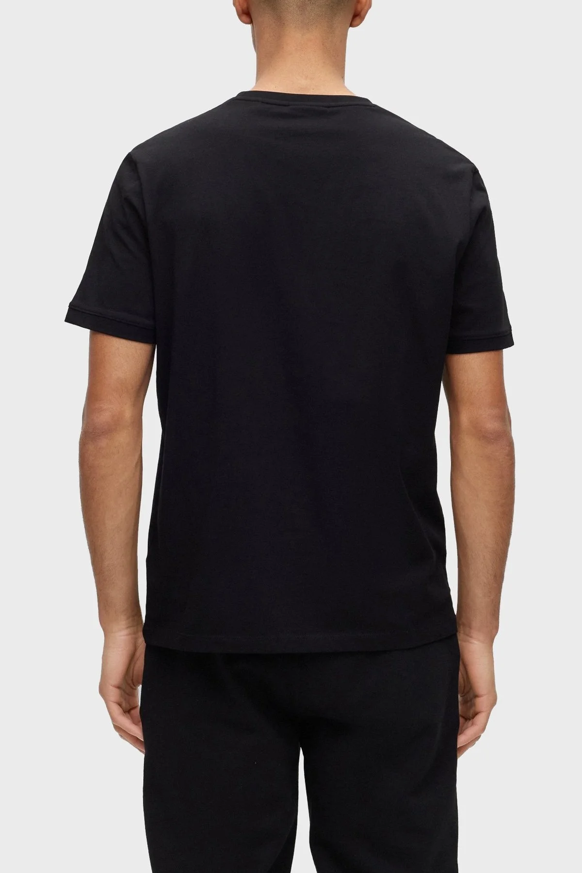 Hugo Pamuklu Regular Fit Bisiklet Yaka Erkek T Shirt 50484698 001 SİYAH - 4