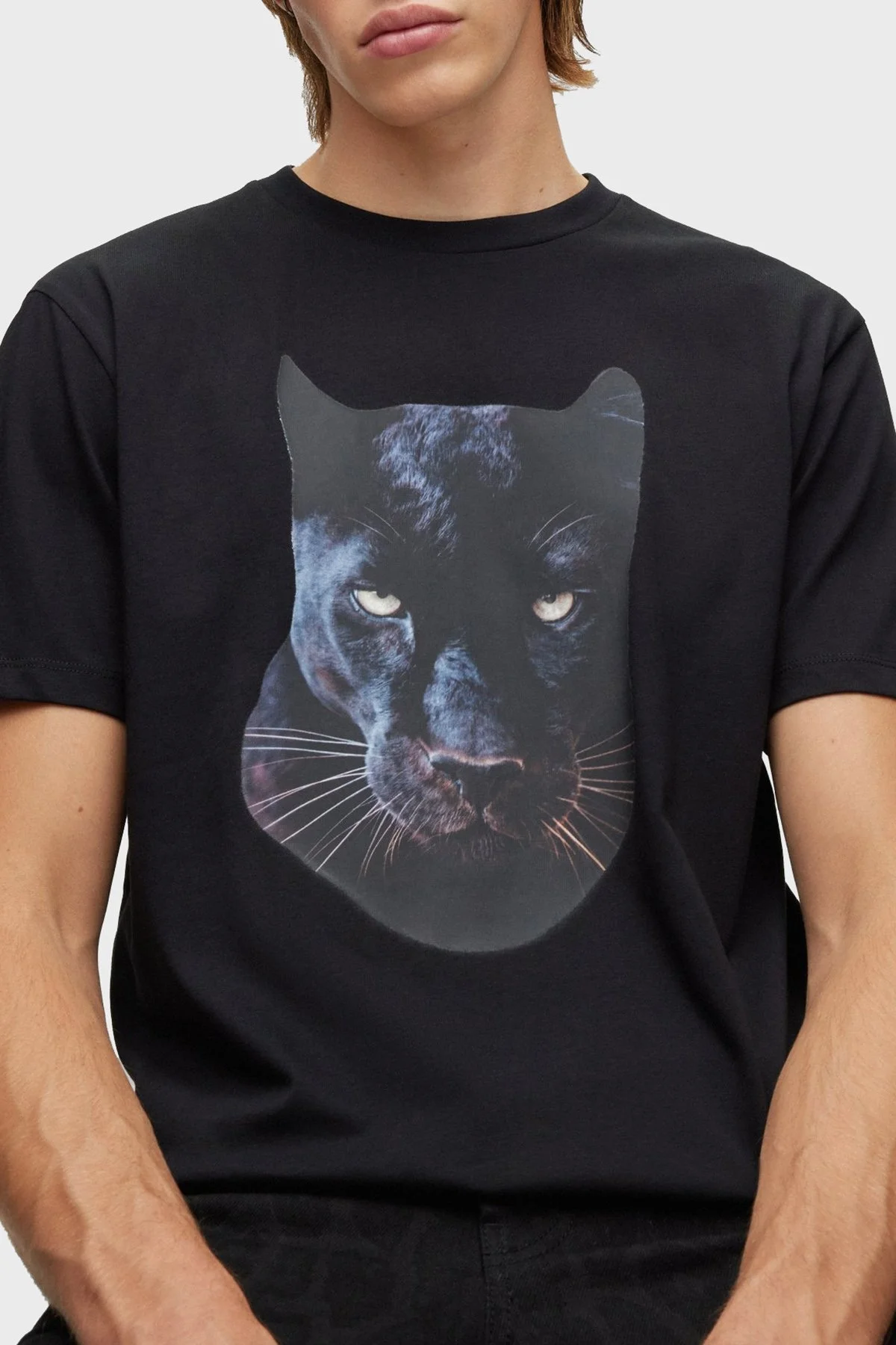 Hugo Pamuklu Regular Fit Bisiklet Yaka Erkek T Shirt 50484761 001 SİYAH - 4