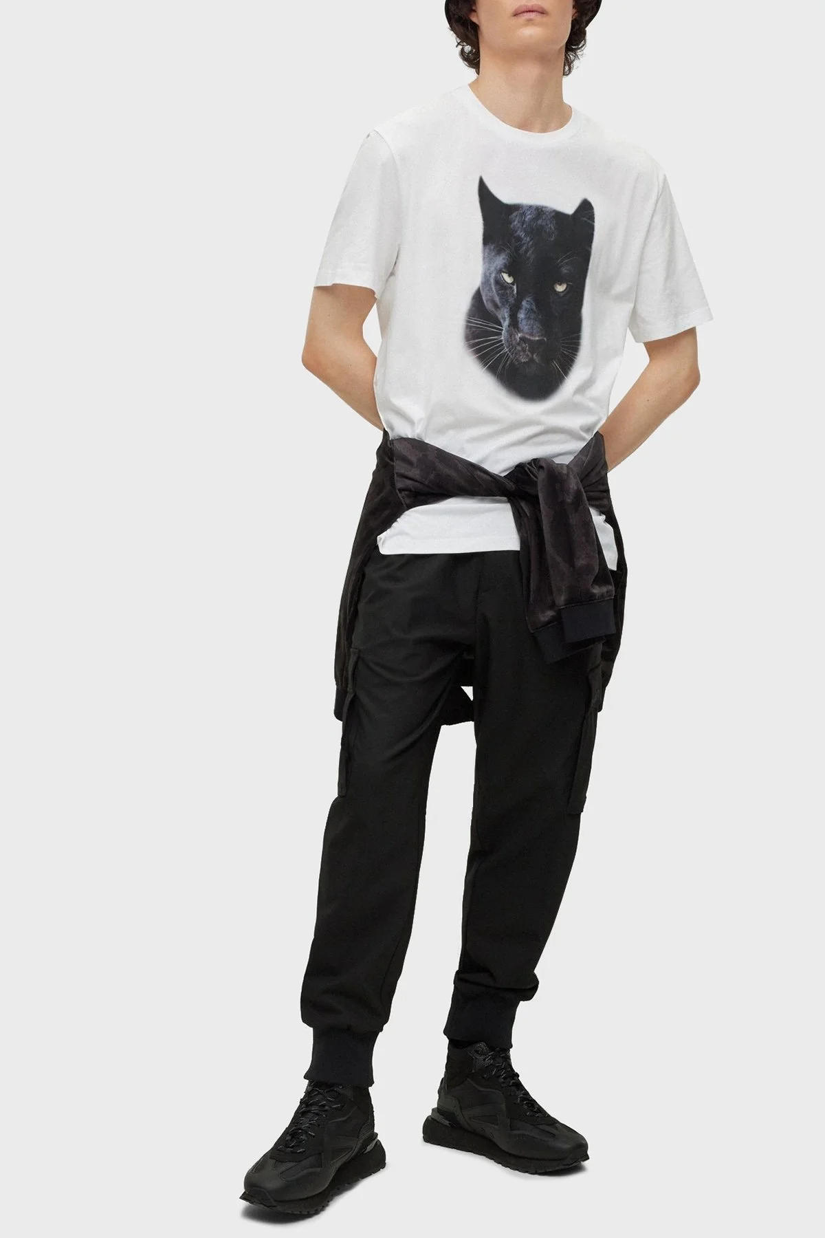 Hugo Pamuklu Regular Fit Bisiklet Yaka Erkek T Shirt 50484761 100 BEYAZ - 2