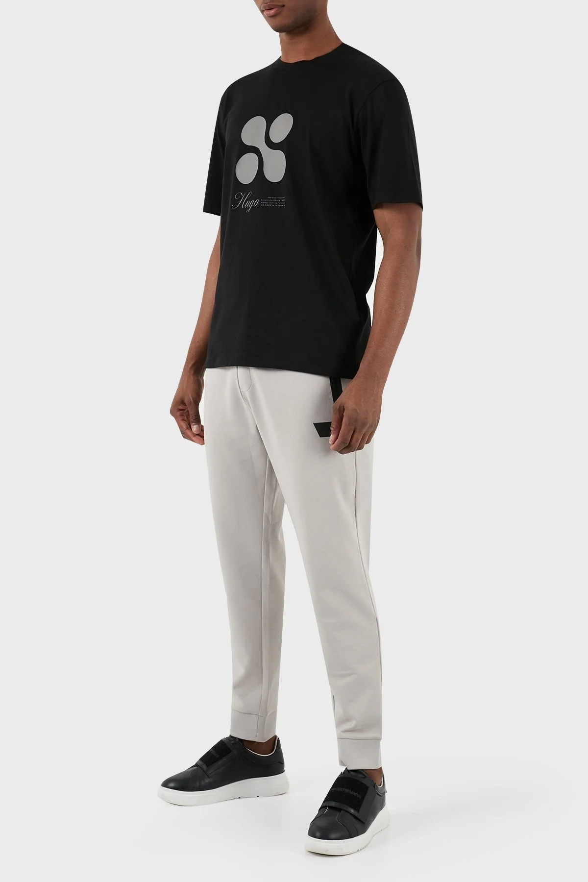 Hugo Pamuklu Regular Fit Bisiklet Yaka Erkek T Shirt 50504926 001 SİYAH - 3
