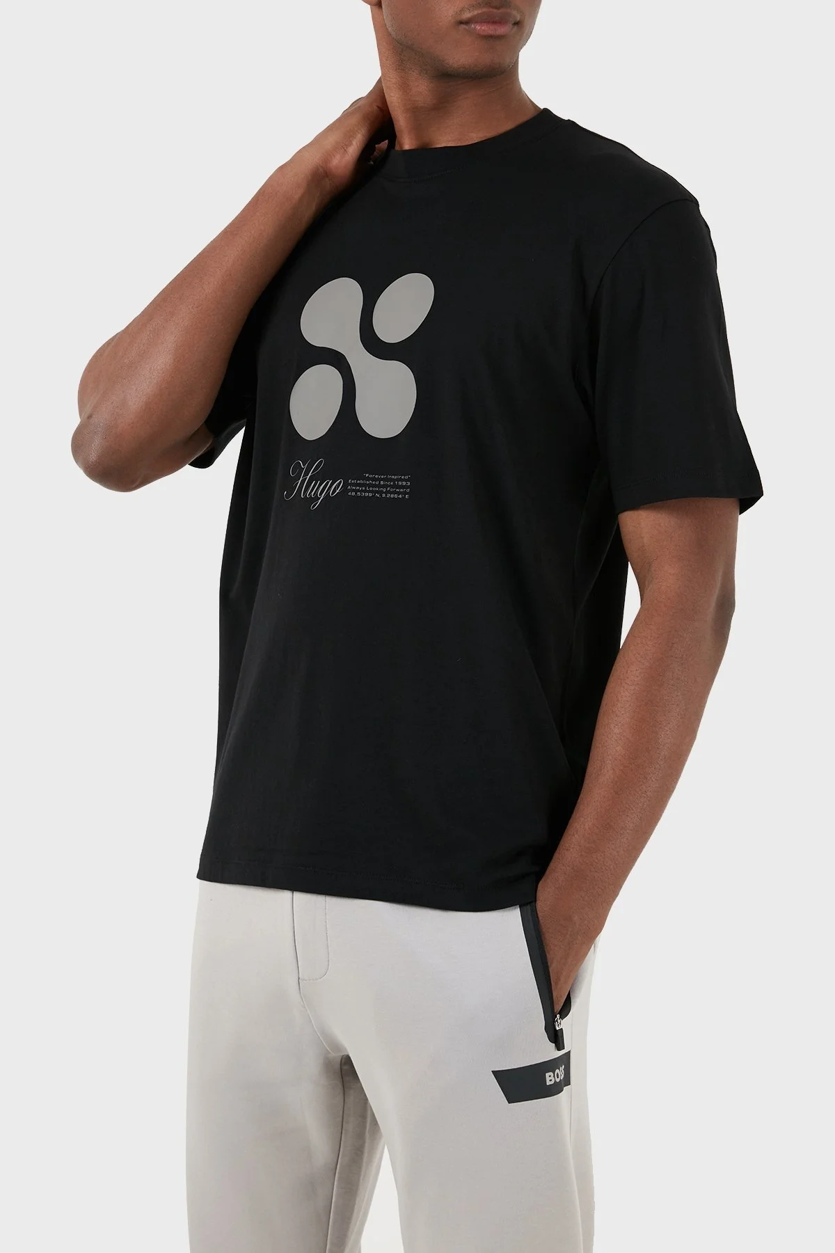 Hugo Pamuklu Regular Fit Bisiklet Yaka Erkek T Shirt 50504926 001 SİYAH - 10