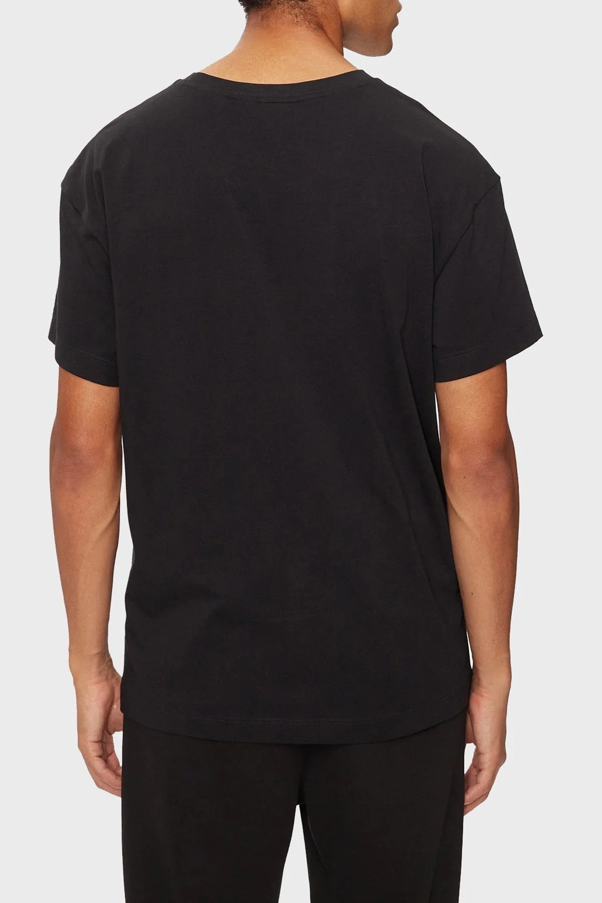 Hugo Pamuklu Regular Fit Bisiklet Yaka Logolu Erkek T Shirt 50525236 001 SİYAH - 3