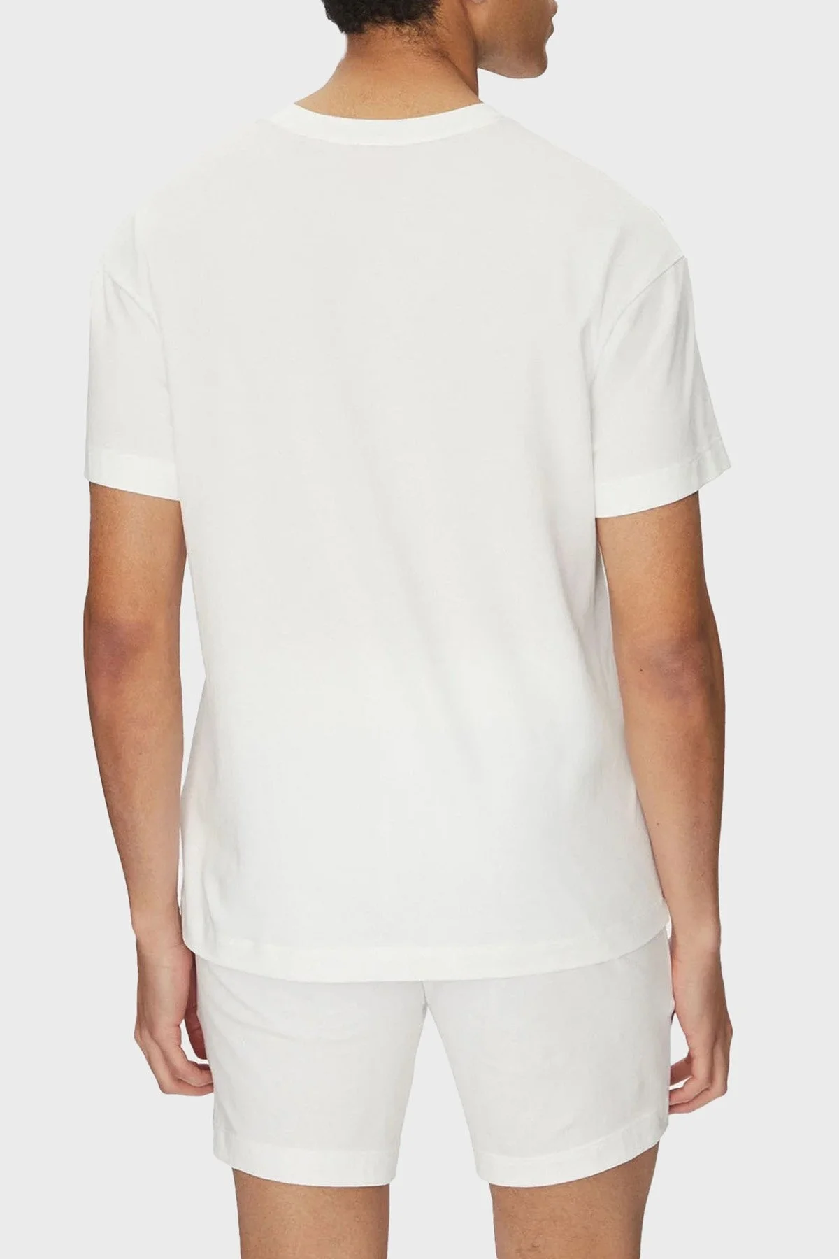 Hugo Pamuklu Regular Fit Bisiklet Yaka Logolu Erkek T Shirt 50525236 101 BEYAZ - 5