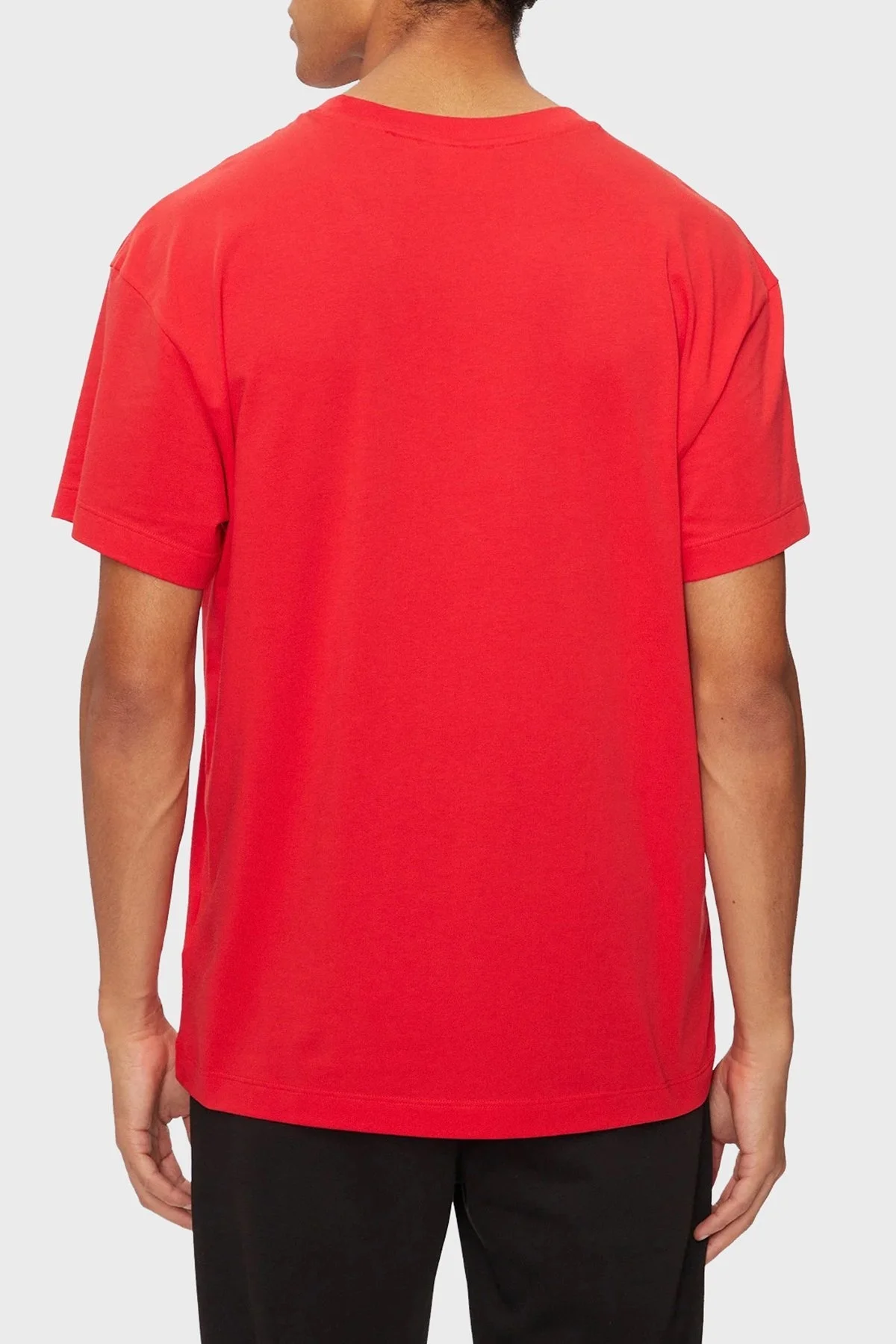 Hugo Pamuklu Regular Fit Bisiklet Yaka Logolu Erkek T Shirt 50525236 693 KIRMIZI - 3