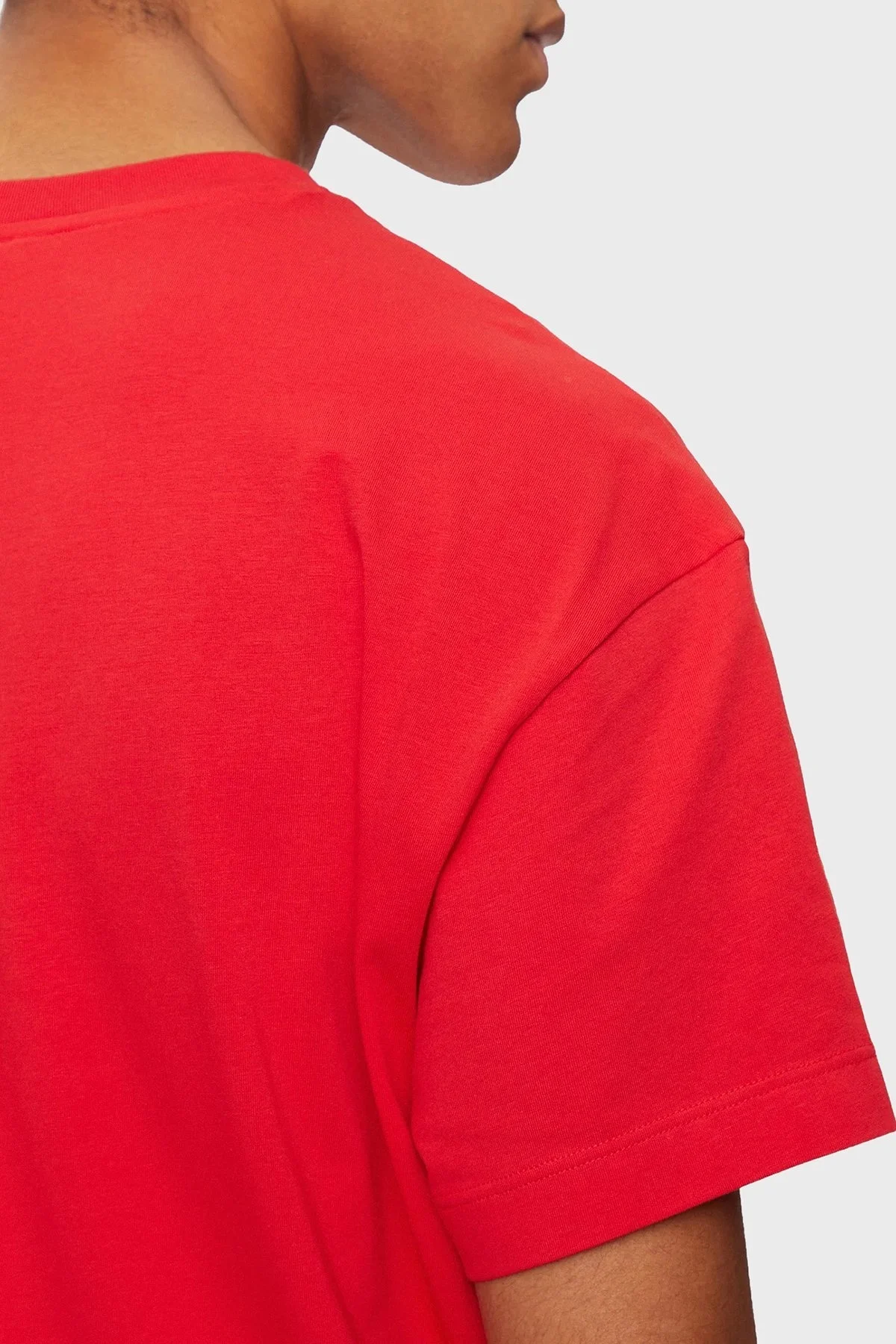 Hugo Pamuklu Regular Fit Bisiklet Yaka Logolu Erkek T Shirt 50525236 693 KIRMIZI - 5