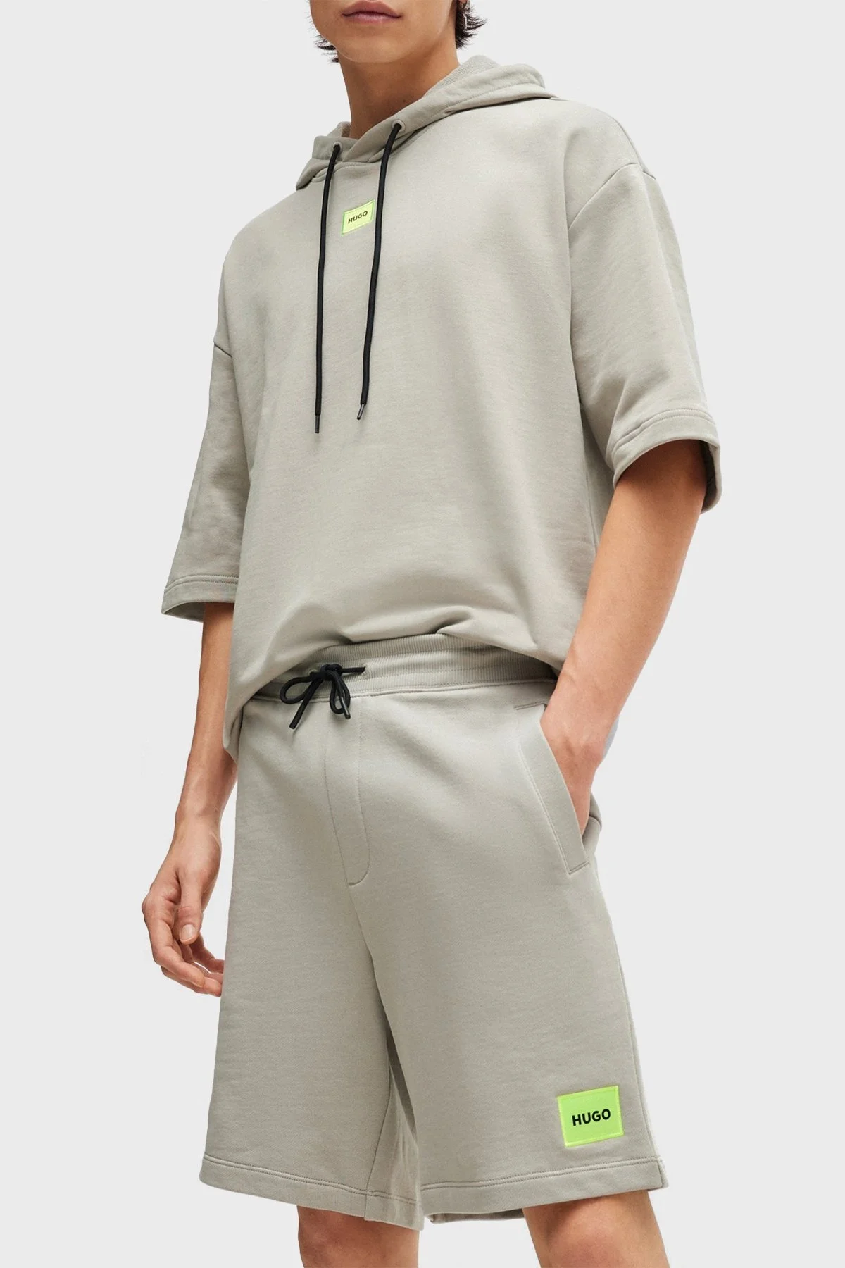 Hugo Pamuklu Regular Fit Cepli Erkek Short 50466196 055 AÇIK GRİ - 8