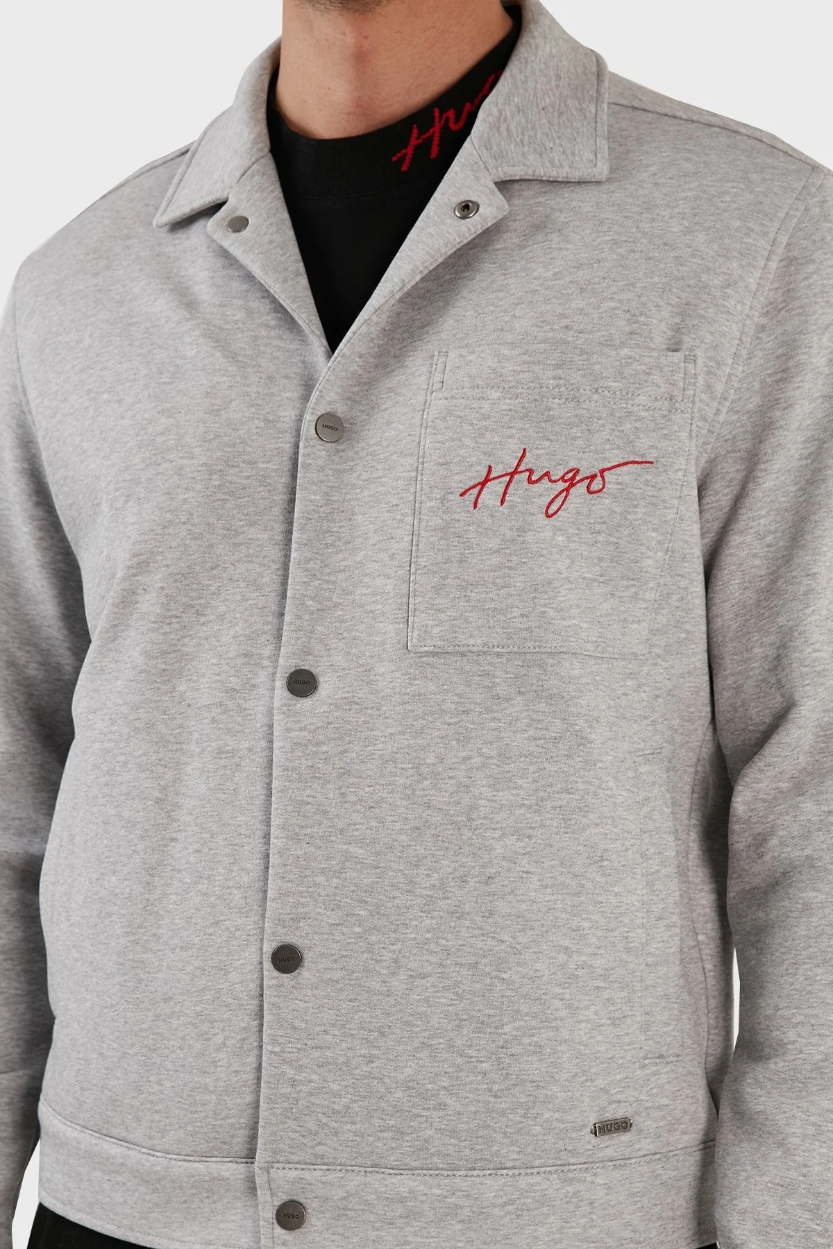 Hugo Pamuklu Regular Fit Cepli Spor Erkek Ceket 50496149 081 GRİ - 13