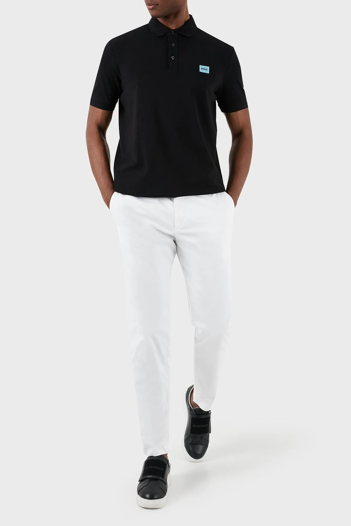 Hugo Pamuklu Regular Fit Erkek Polo Yaka T Shirt 50490770 009 SİYAH - 3